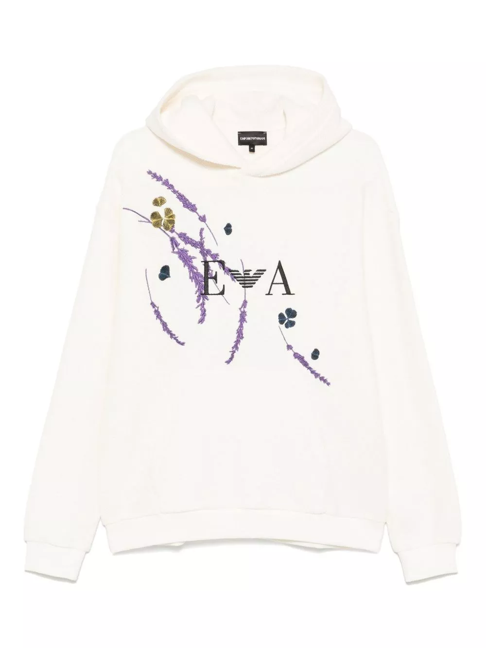 Felpa in cotone stampata di Emporio armani