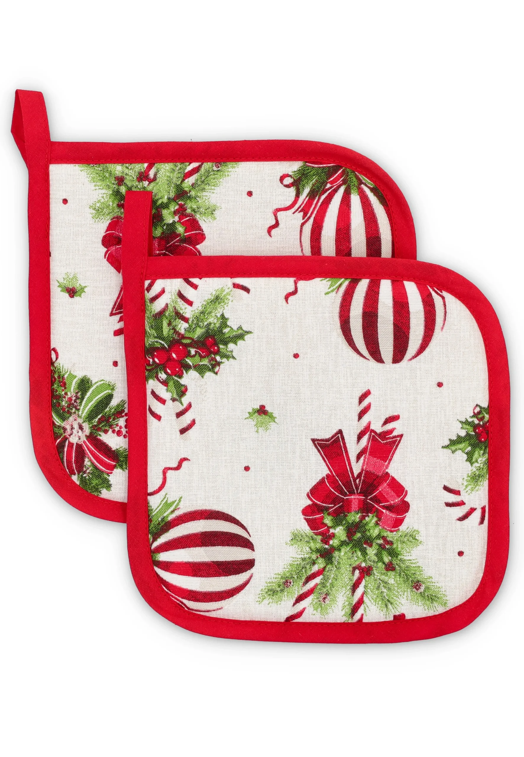 Coppia presine da cucina Dreams con balocchi natalizi