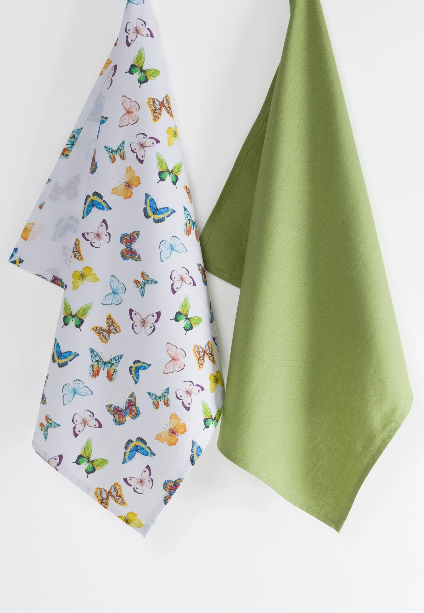 Set due strofinacci Dreams con farfalle