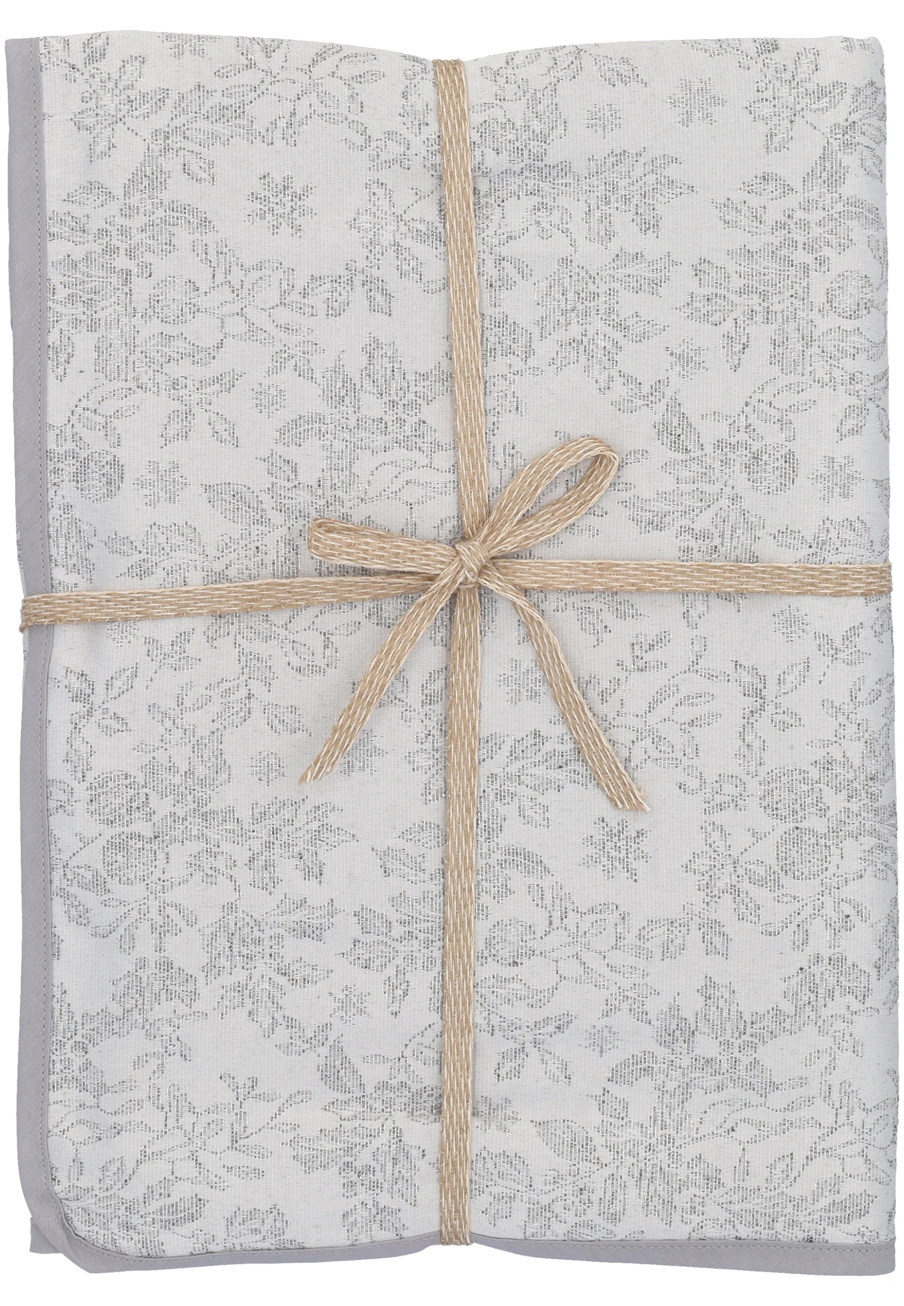 Tovaglia 8 posti 140x220 con agrifoglio in lurex Made in Italy