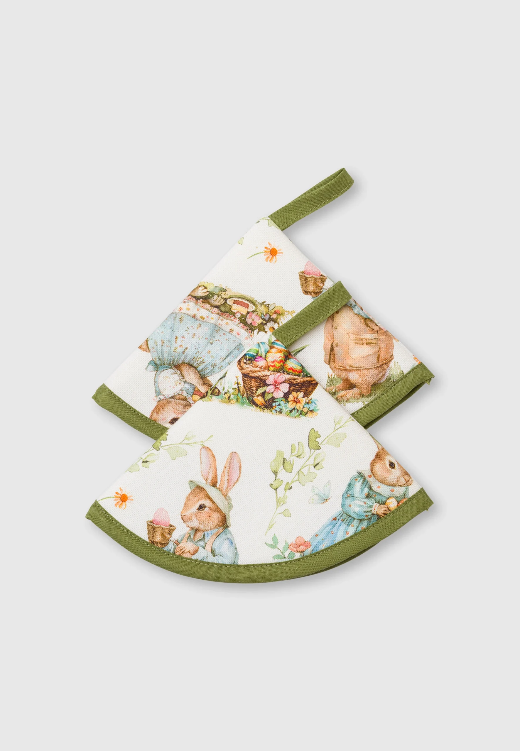 Set presine a cappuccio Dreams con stampa coniglietti