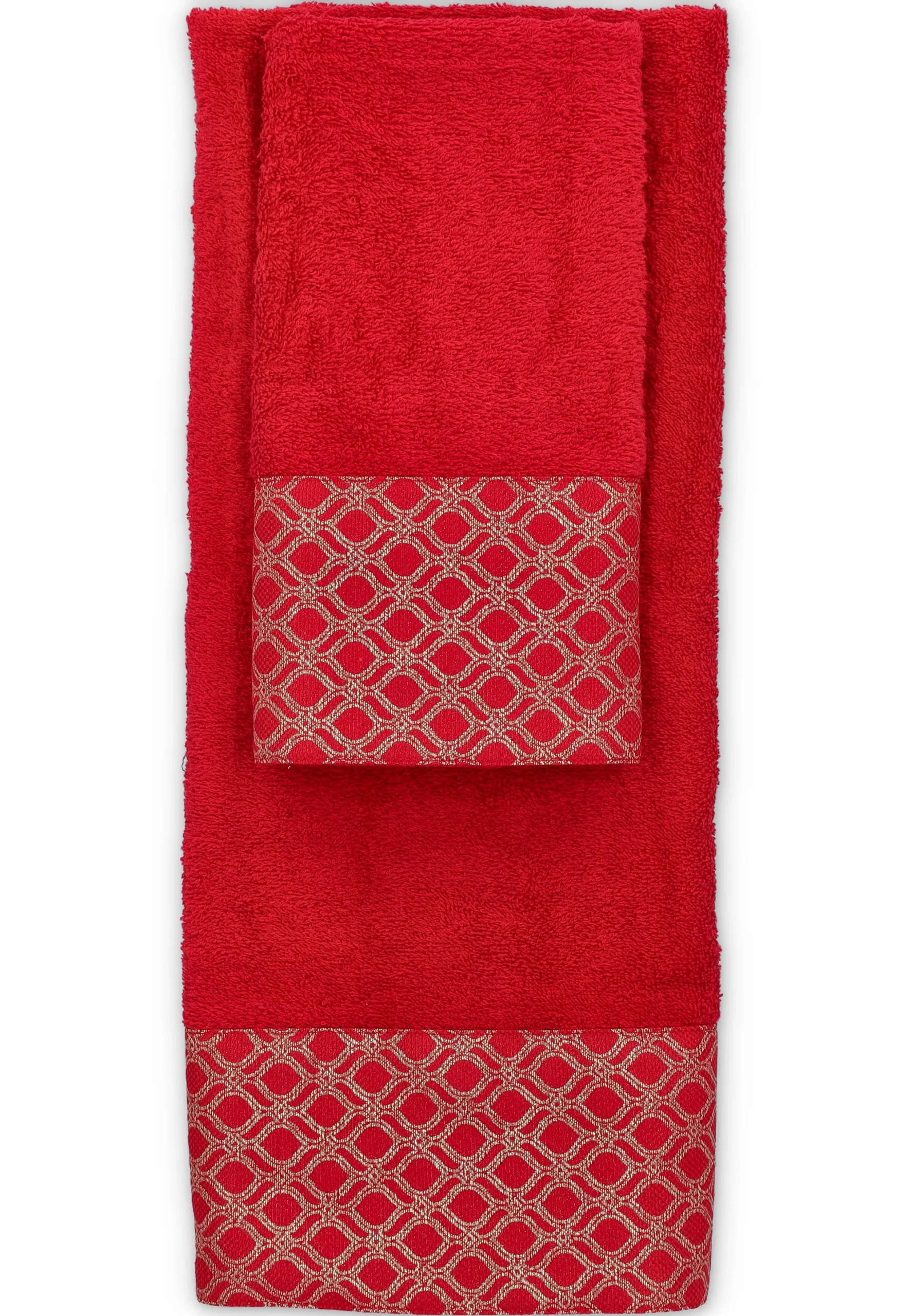 Coppia asciugamani Dreams con balza natalizia