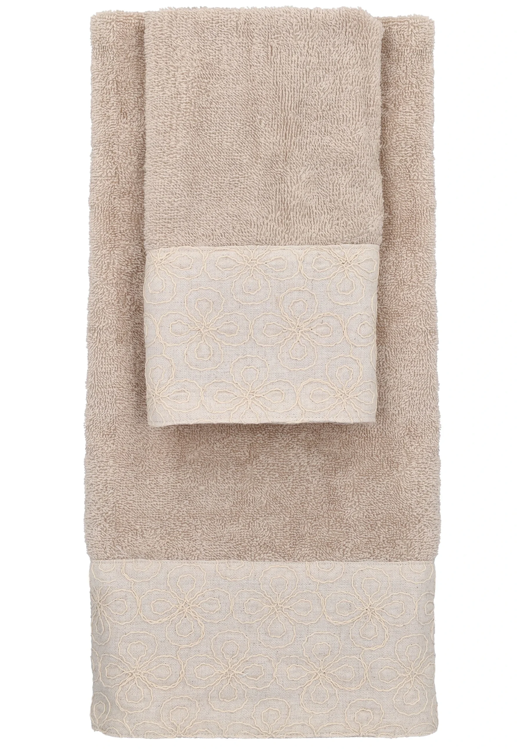 Coppia viso e ospite Dreams mod. Petali con balza ricamata