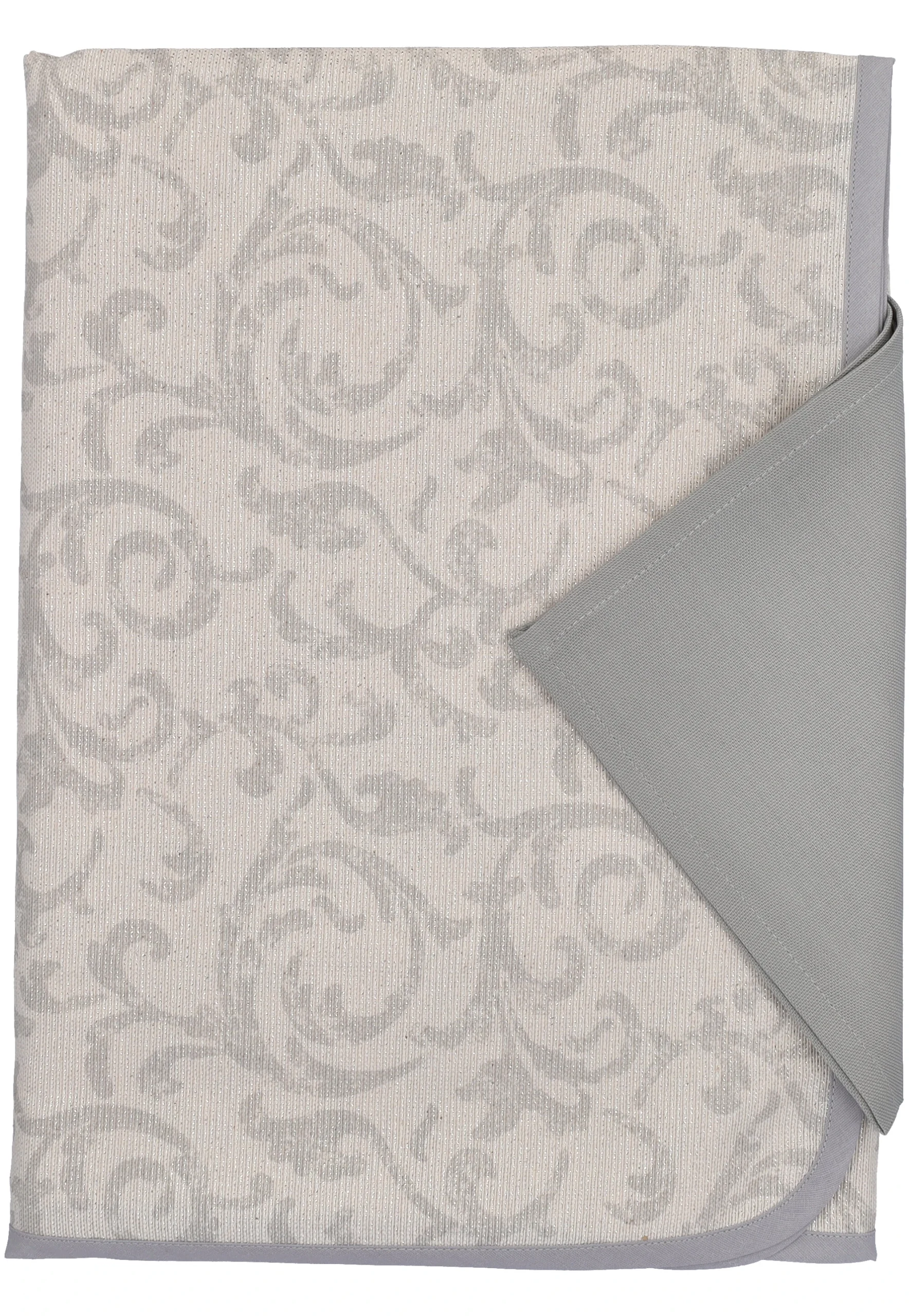 Servizio tavola 140x220 a 8 posti con tovaglioli e lurex argento