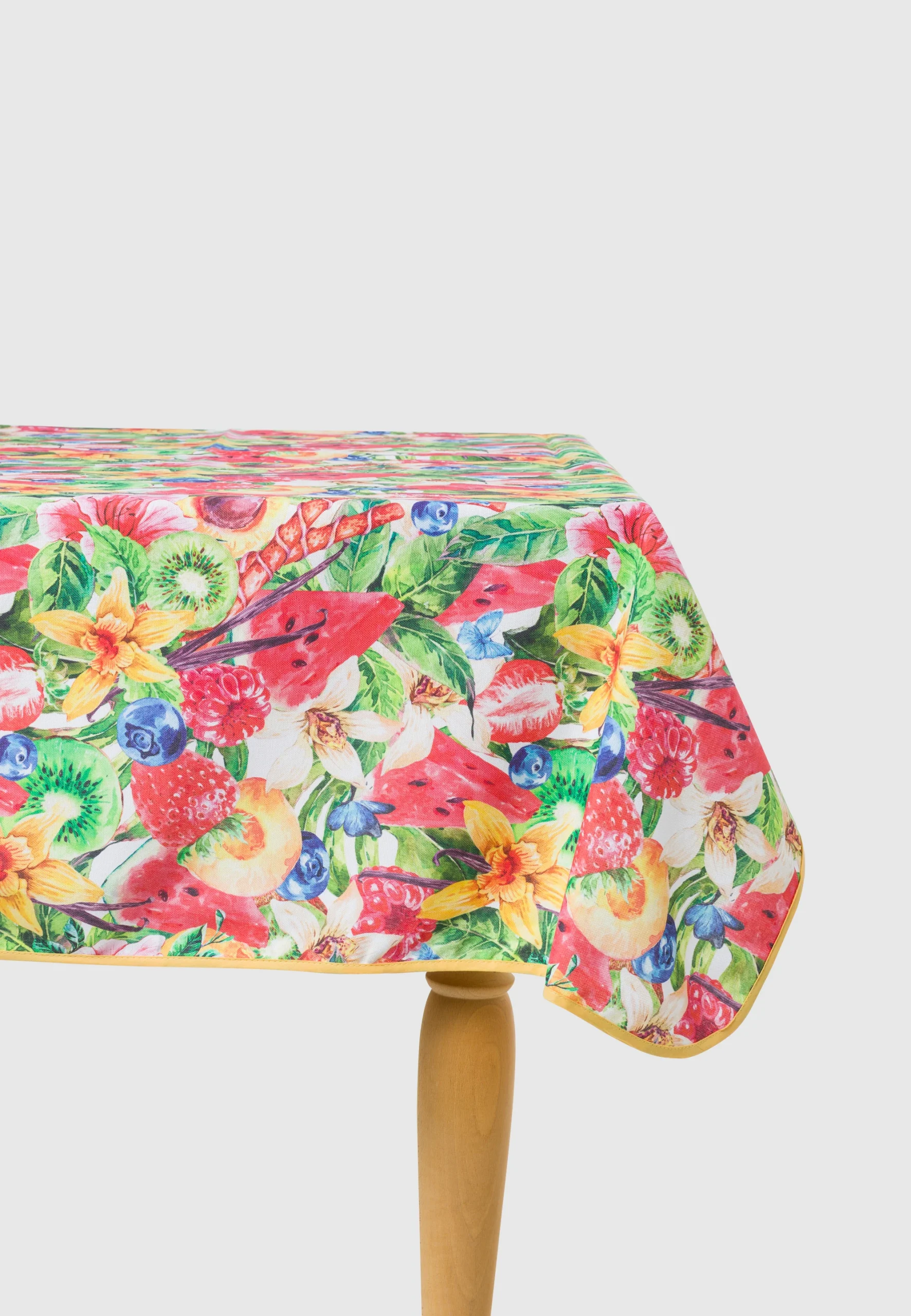 Tovaglia quadrata 140x140 stampa fiori e frutta