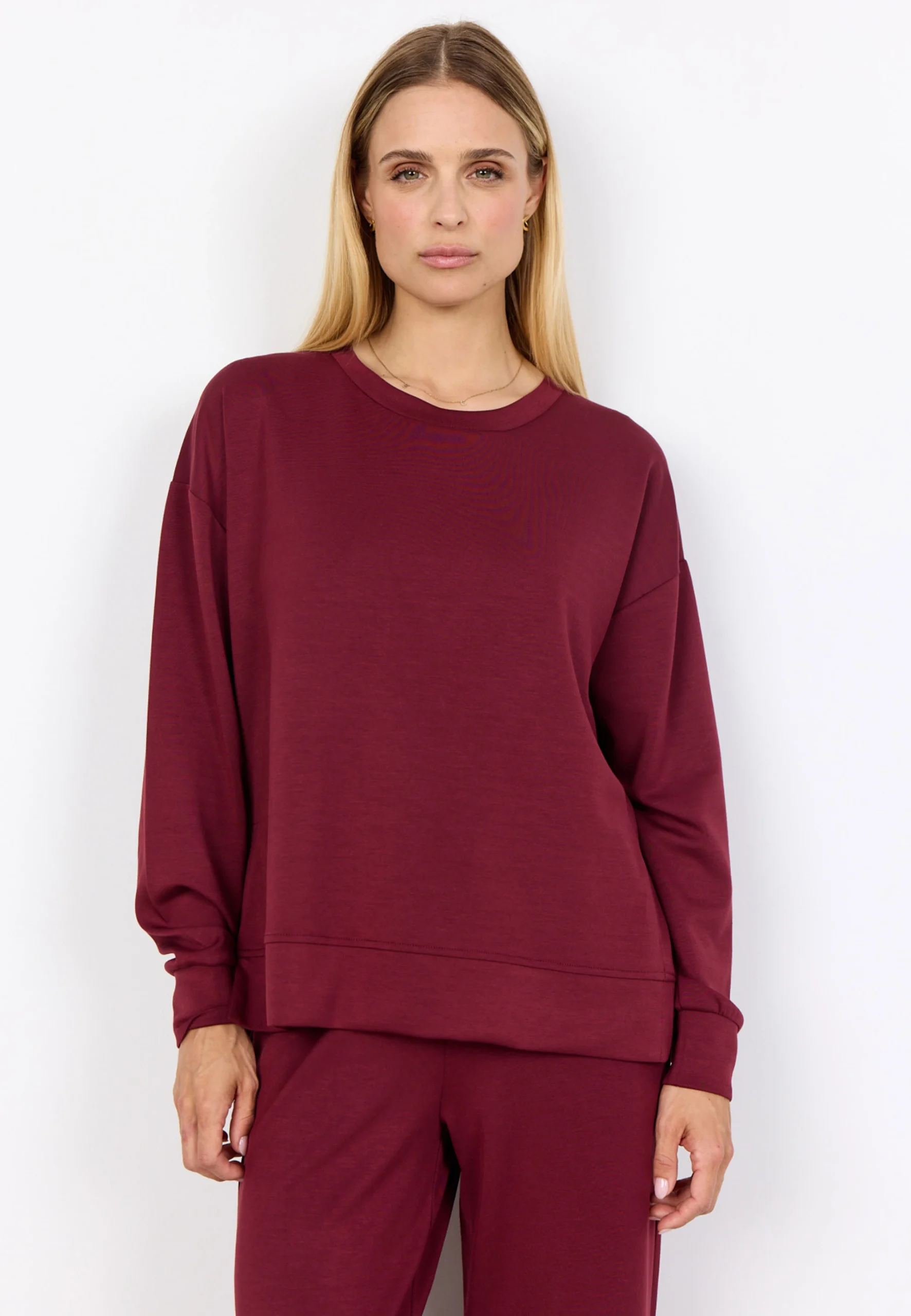 Felpa leggera SoyaConcept donna con spacchetti laterali art. 26426