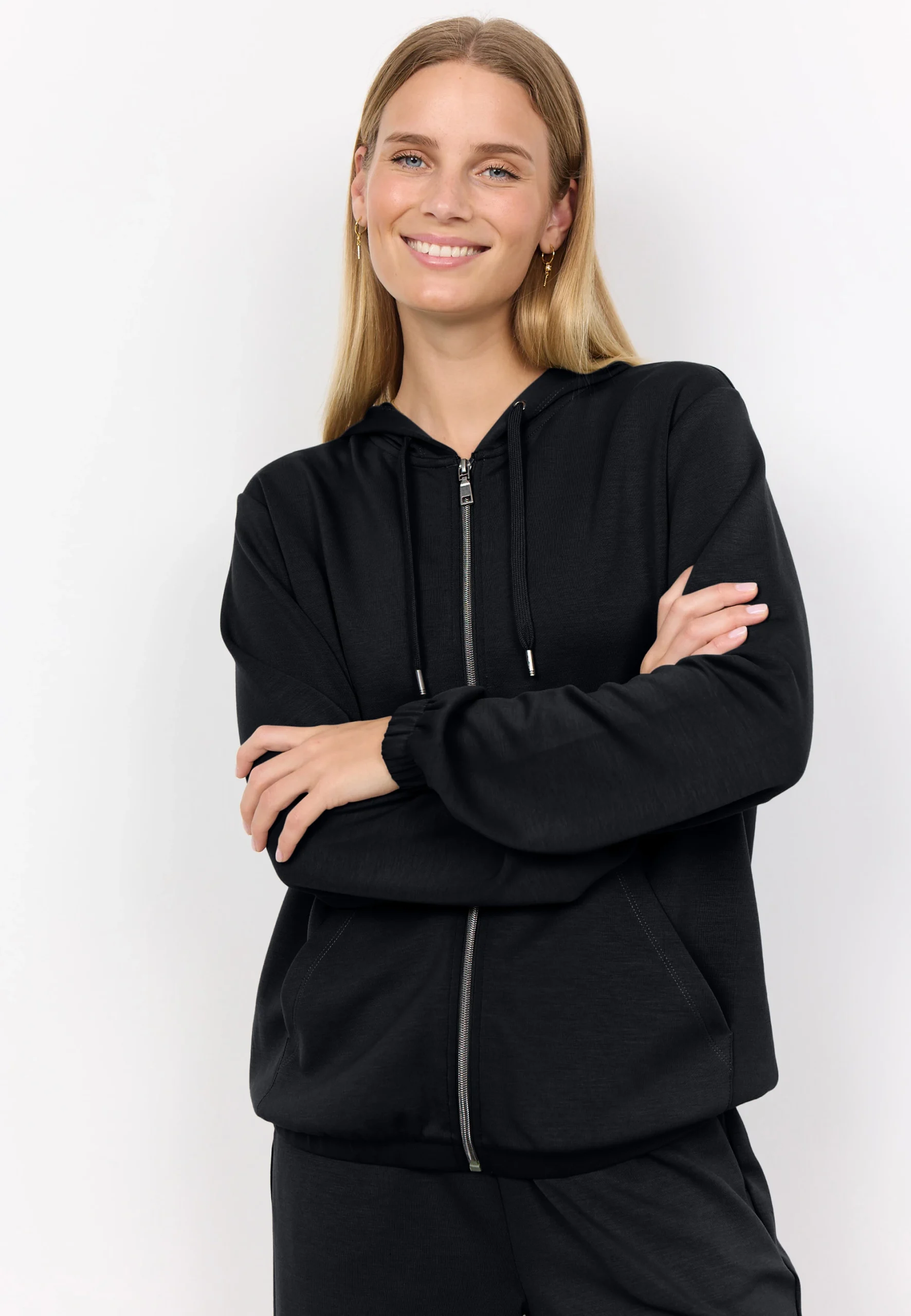 Felpa full zip con cappuccio SoyaConcept