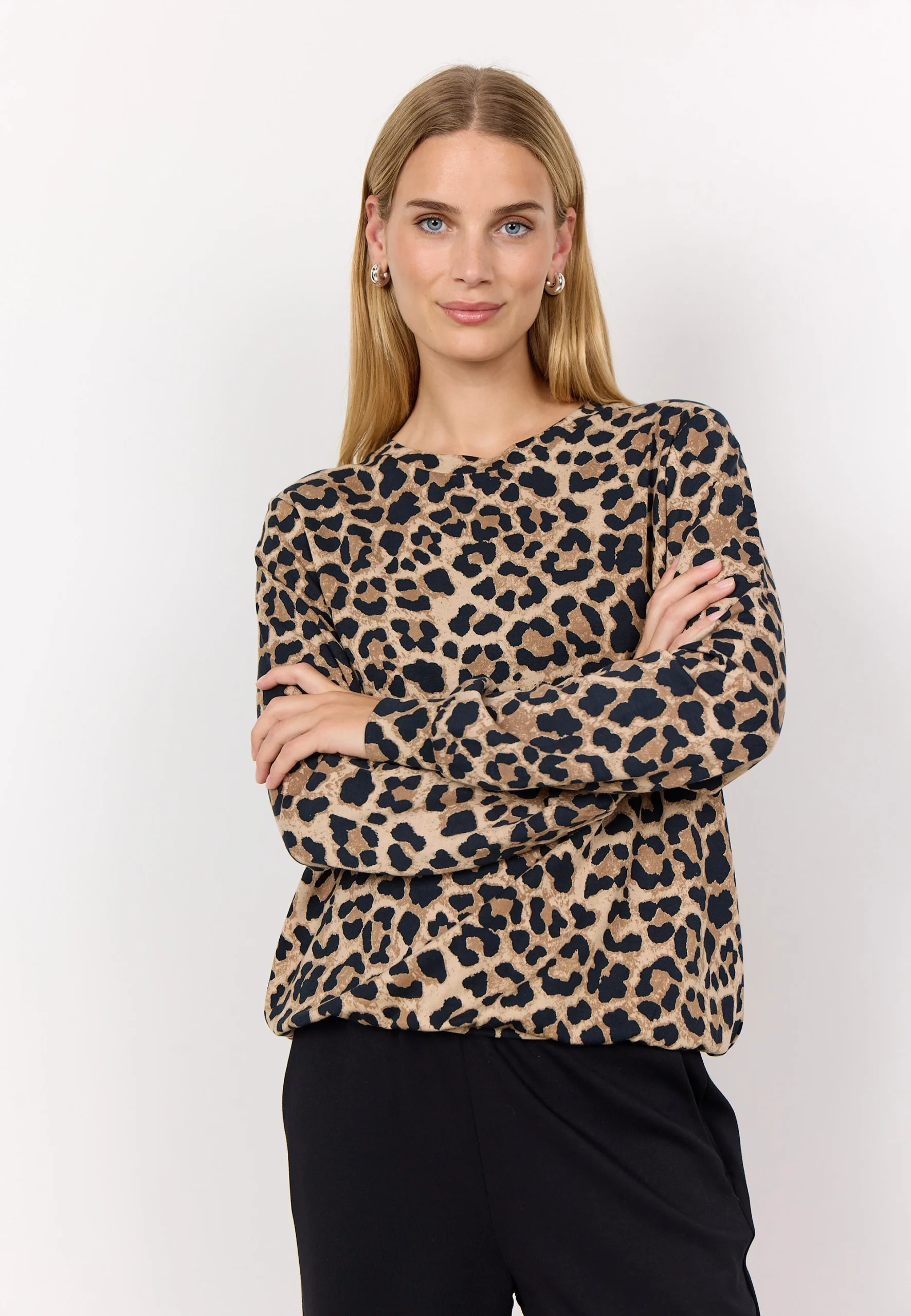 Felpa donna Soyaconcept art.27052 maculata in misto modal