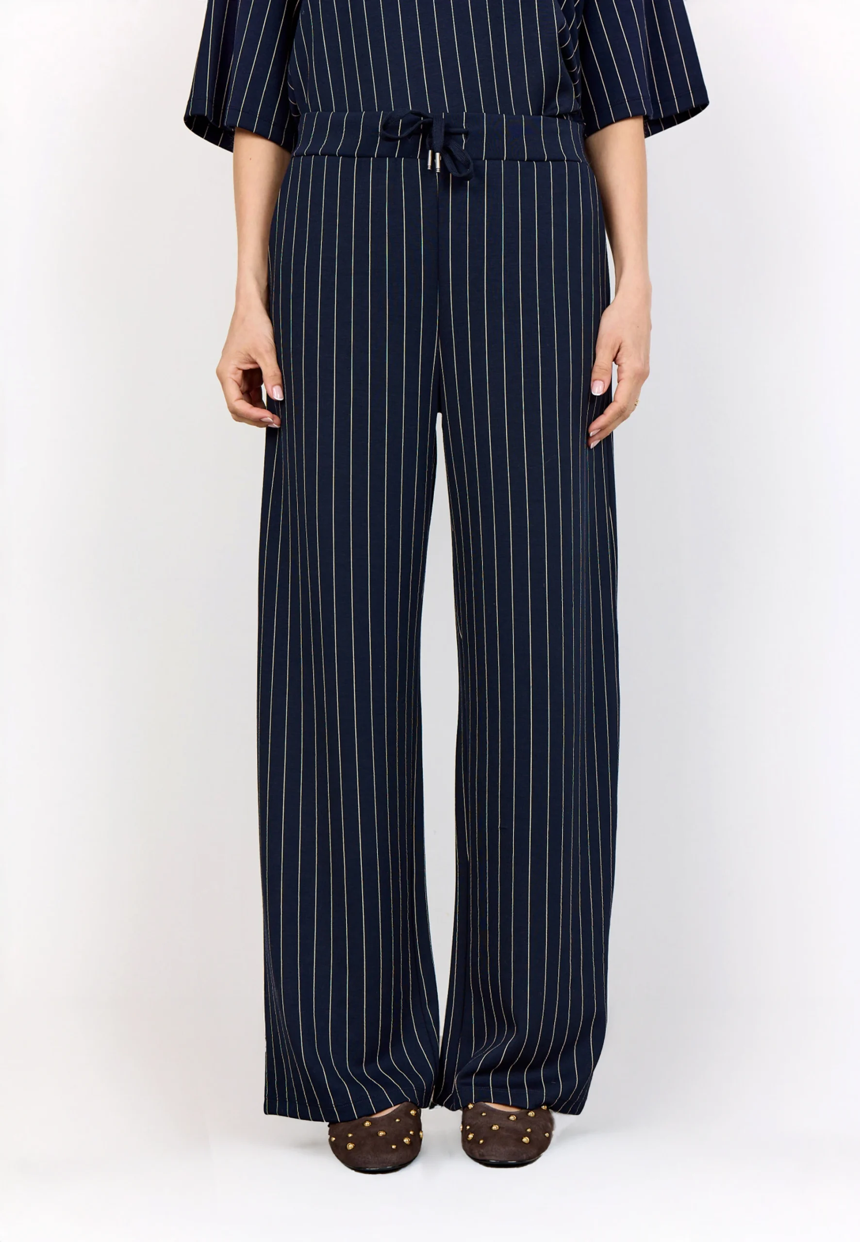 Pantalone misto modal gessato SoyaConcept art.27189