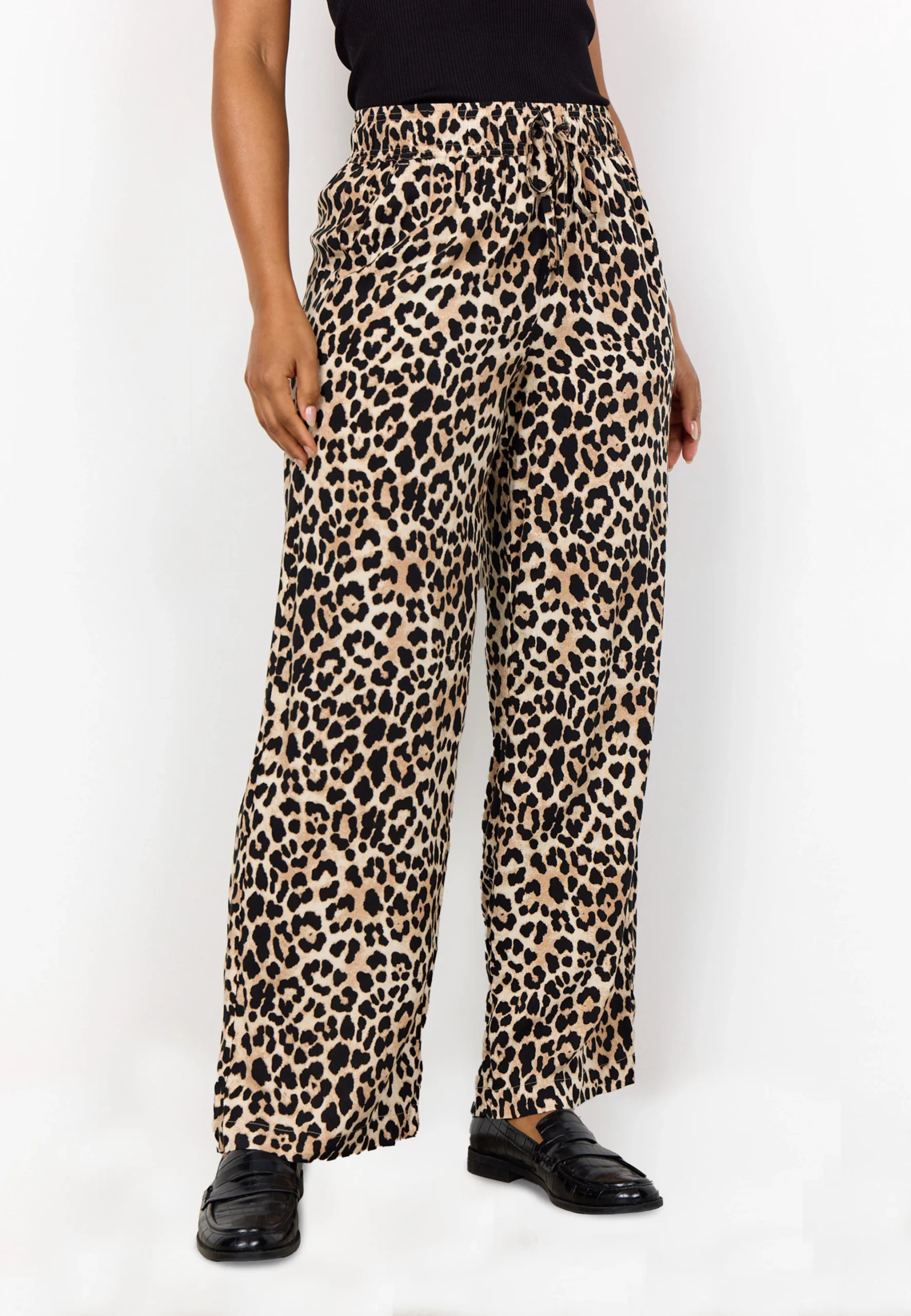 Pantalone in viscosa fantasia animalier SoyaConcept