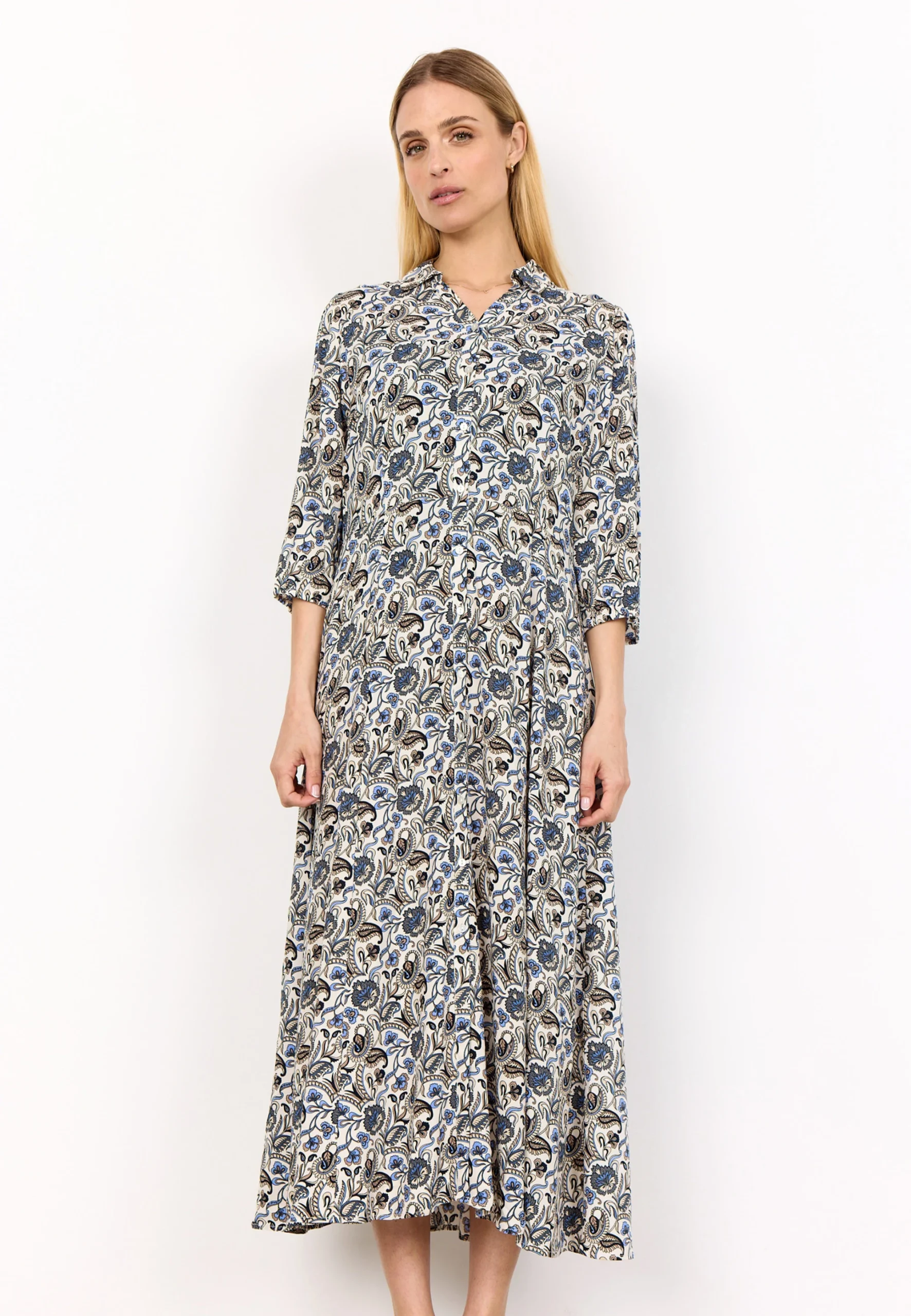 Abito chemisier manica 3/4 SoyaConcept floreale art.41324