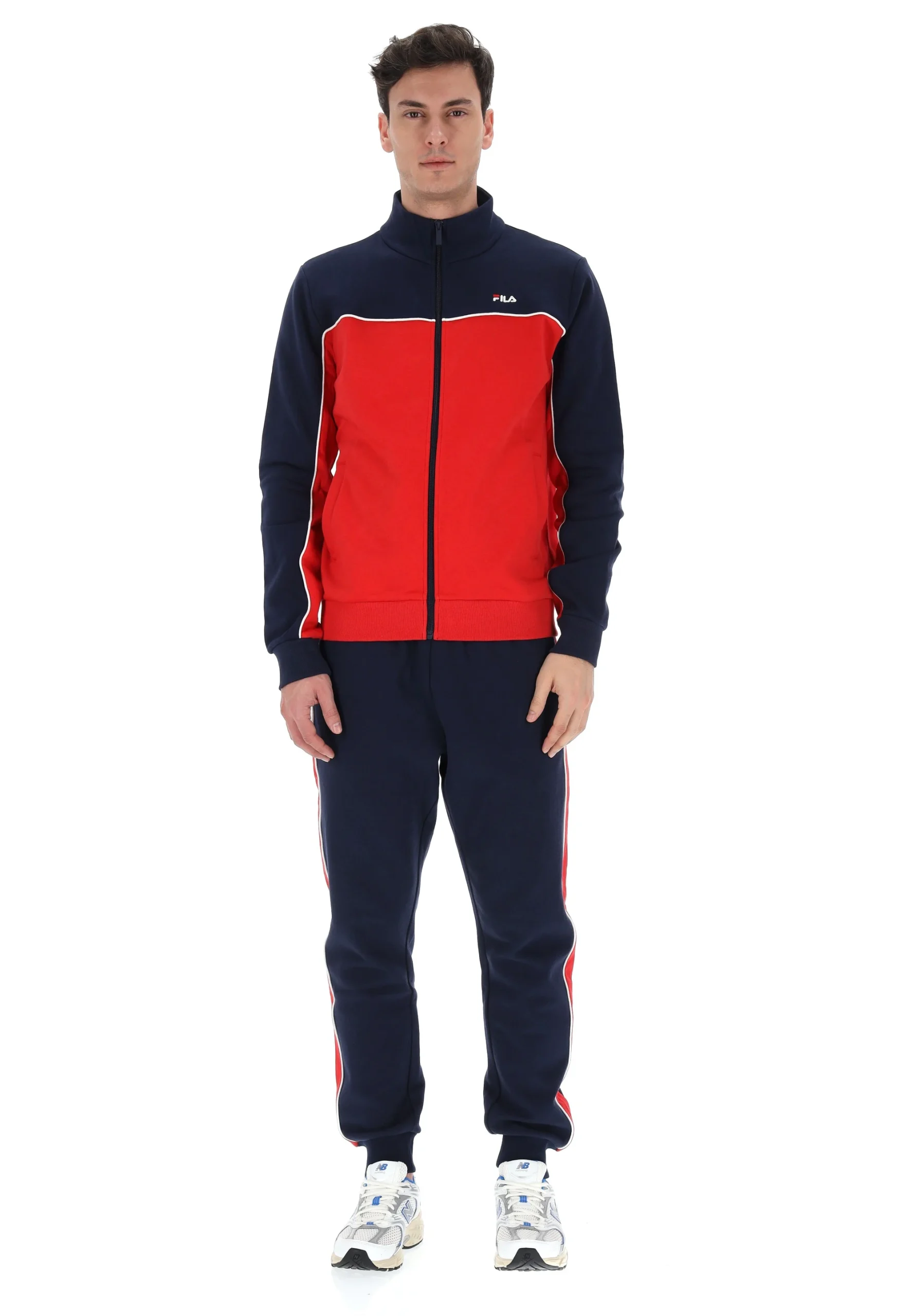 Felpa bicolor full zip Fila FAM0785