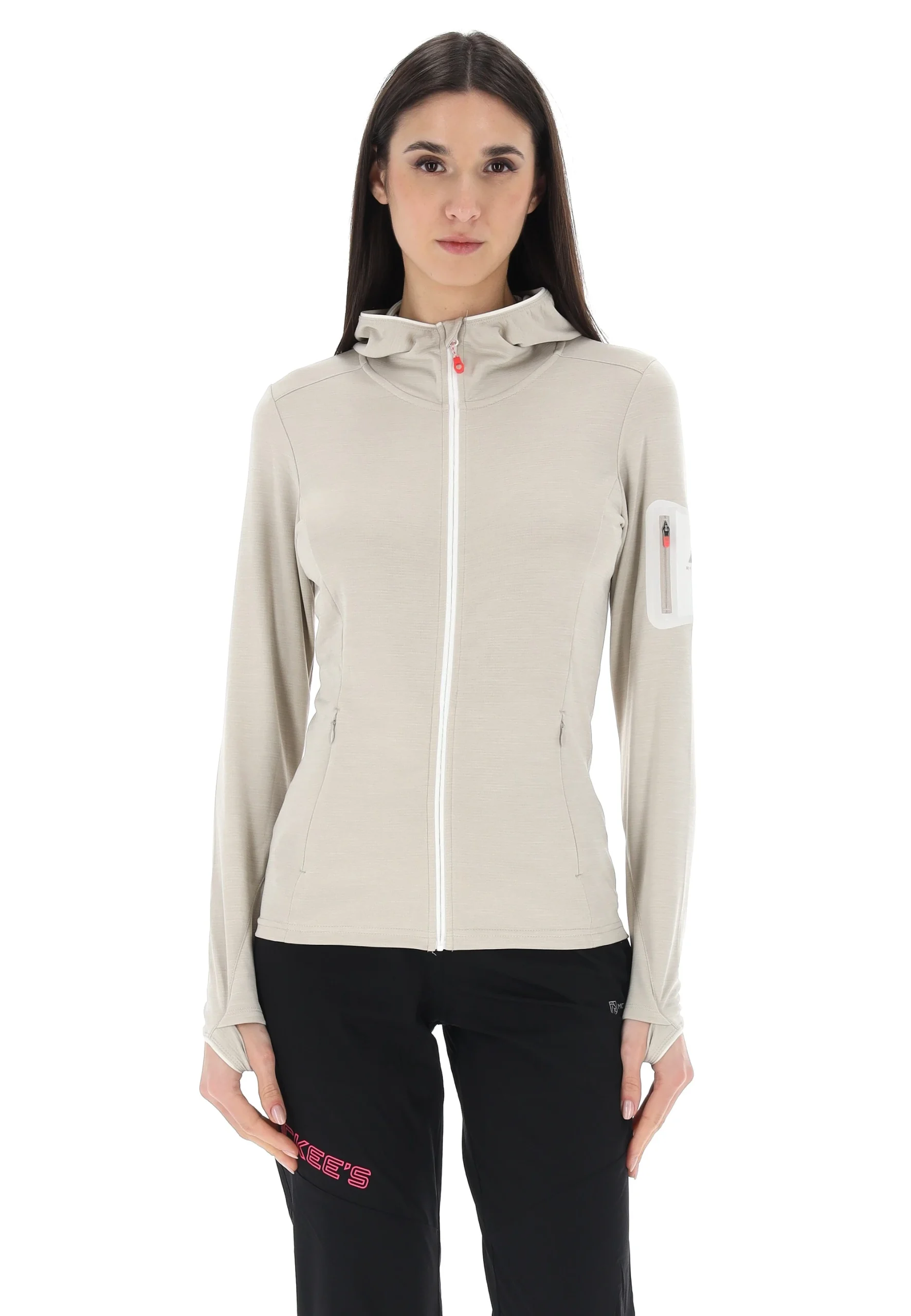 Maglia tecnica full zip con cappuccio McKinley donna