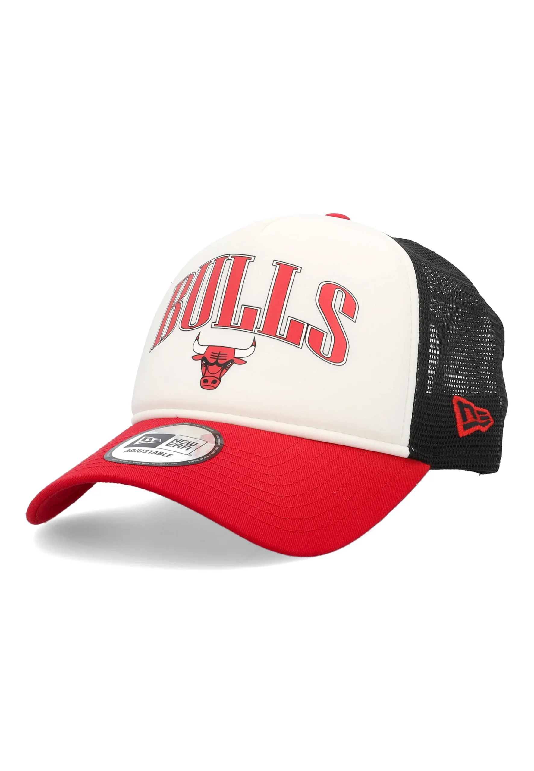 Cappello con frontino e retina New Era tricolor con stampa Bulls