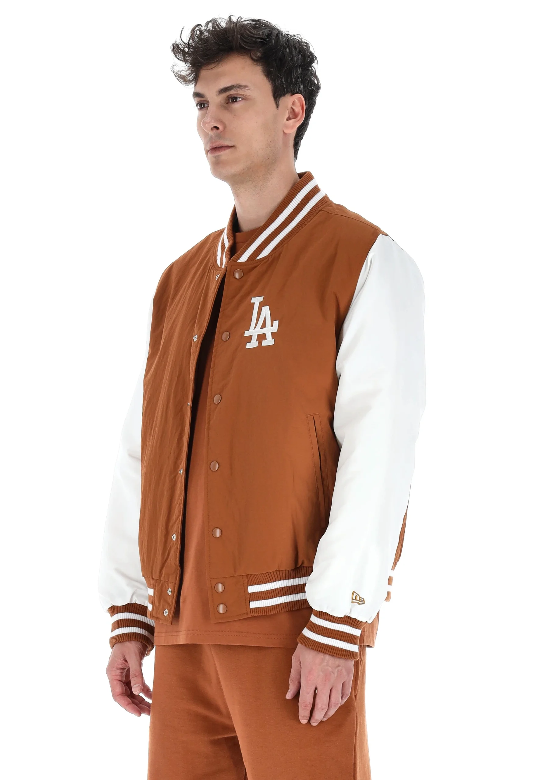 Giubbino college New Erauomo con maniche e ricami a contrasto