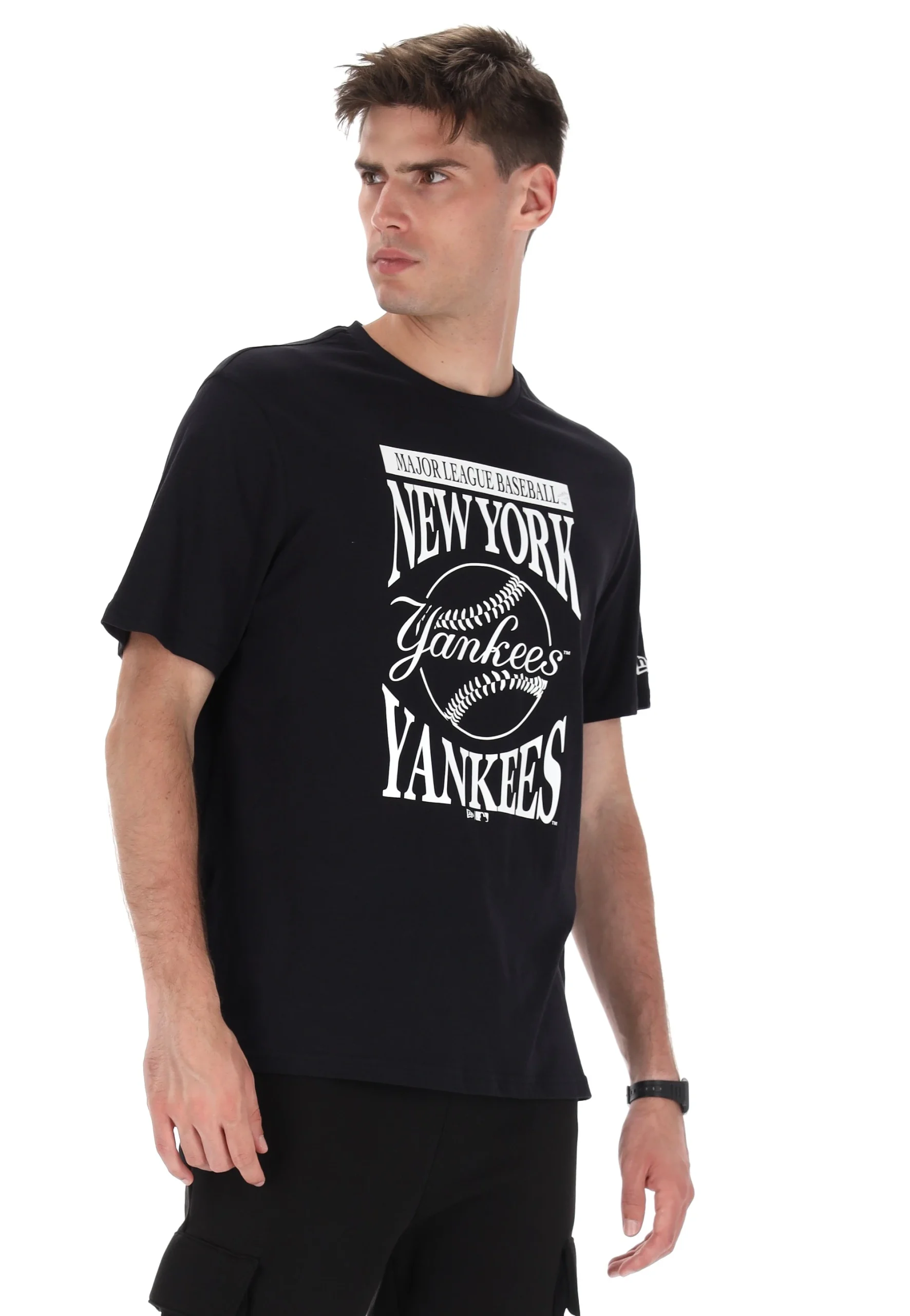 T-shirt uomo New Era con stampa baseball Yankees