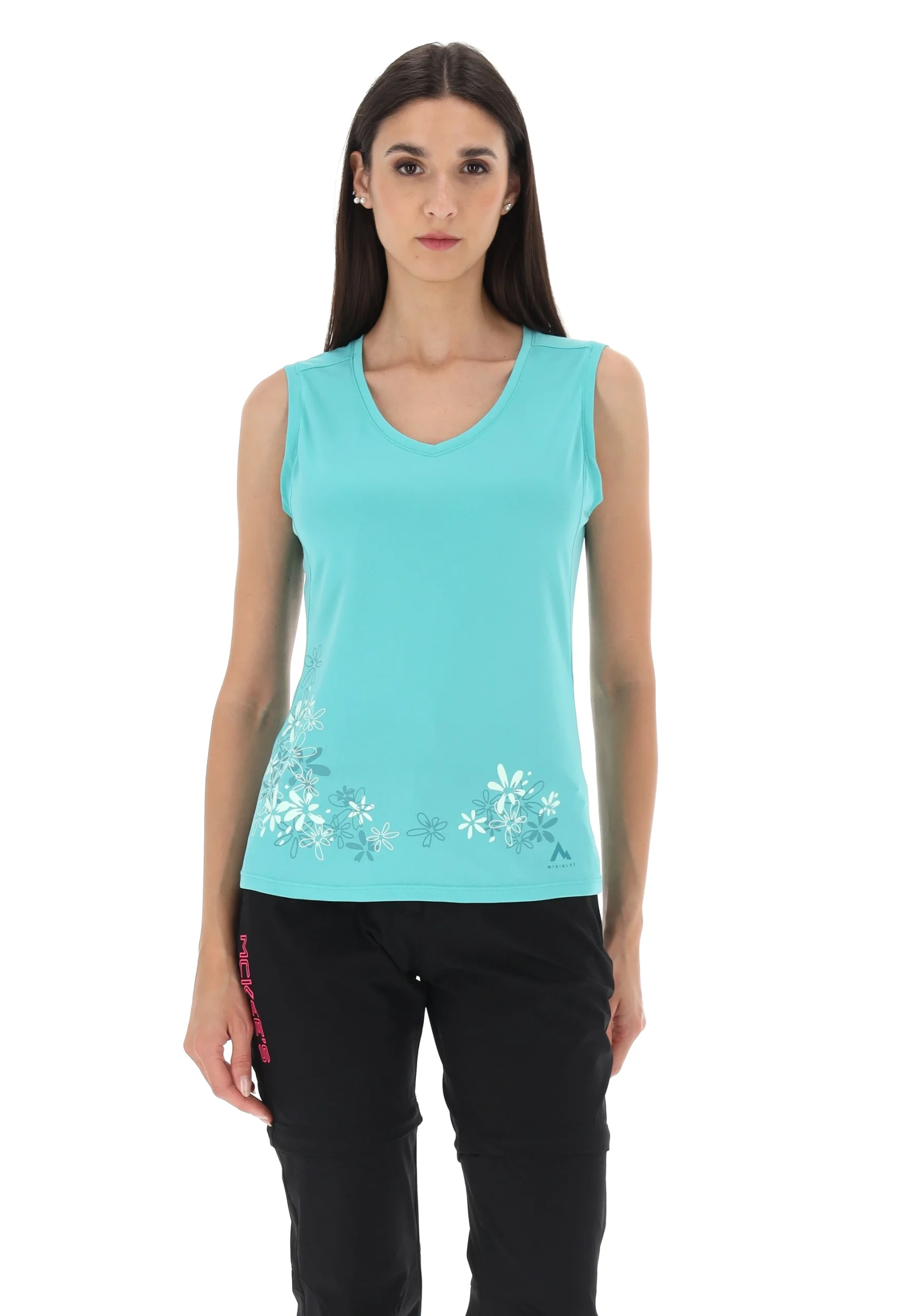 Canotta tecnica stampa fiori McKinley donna