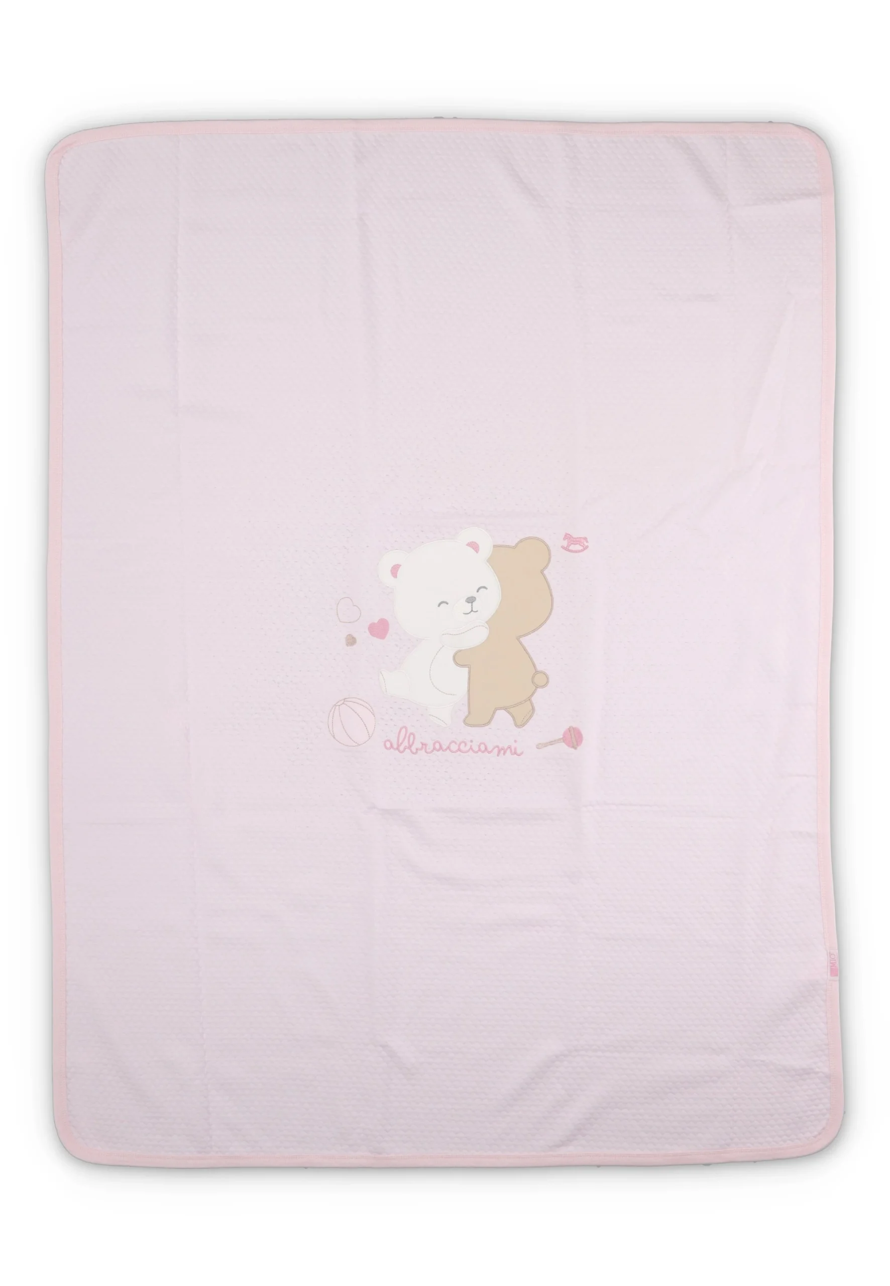 Copertina da culla Mio Piccolo con abbraccio neonata