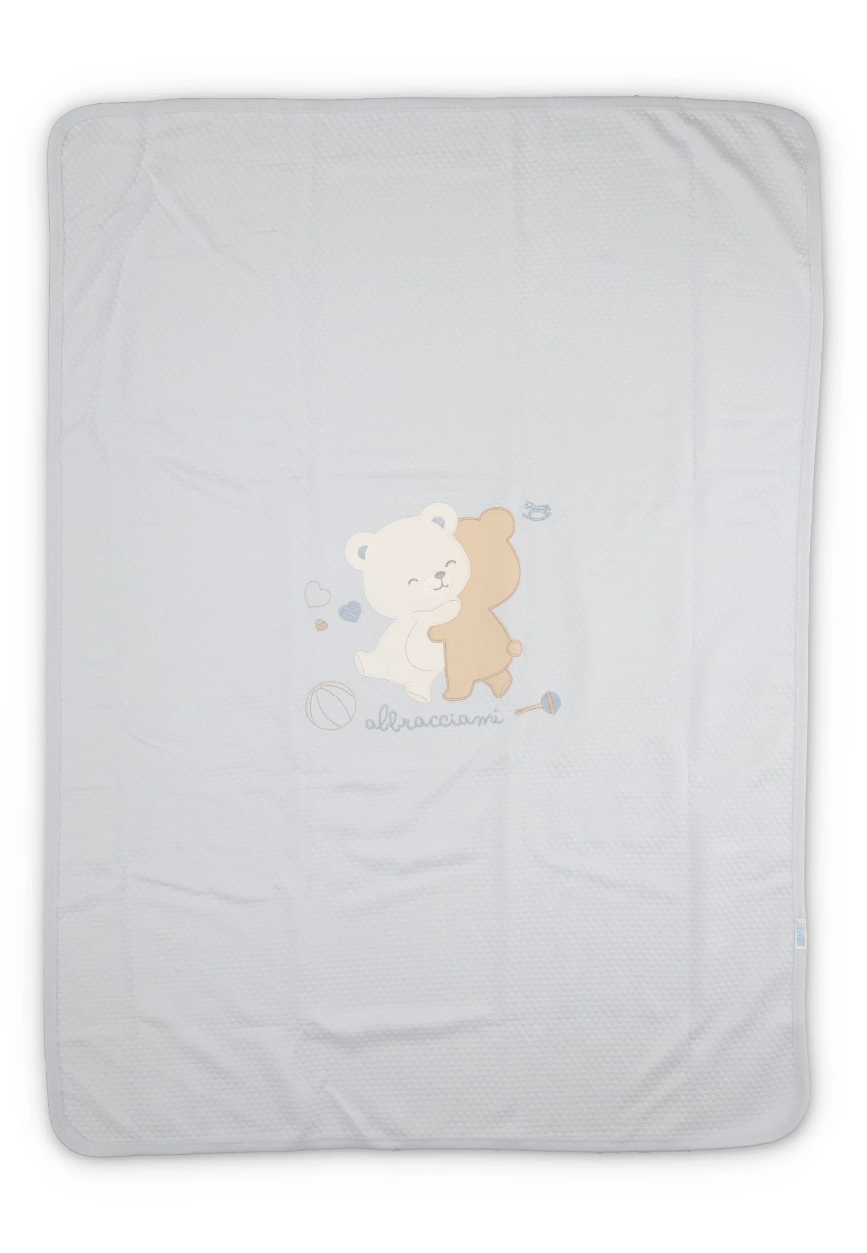 Copertina da culla neonato con abbraccio orsetti neonato