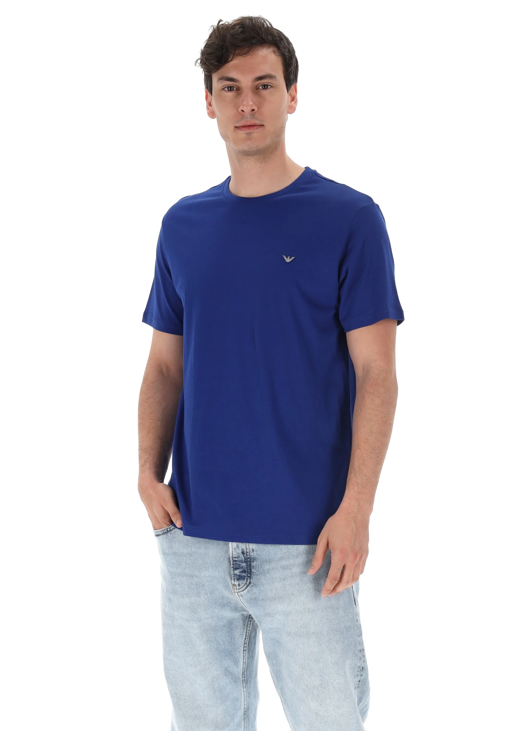 T-shirt uomo Emporio Armani in cotone con logo piccolo
