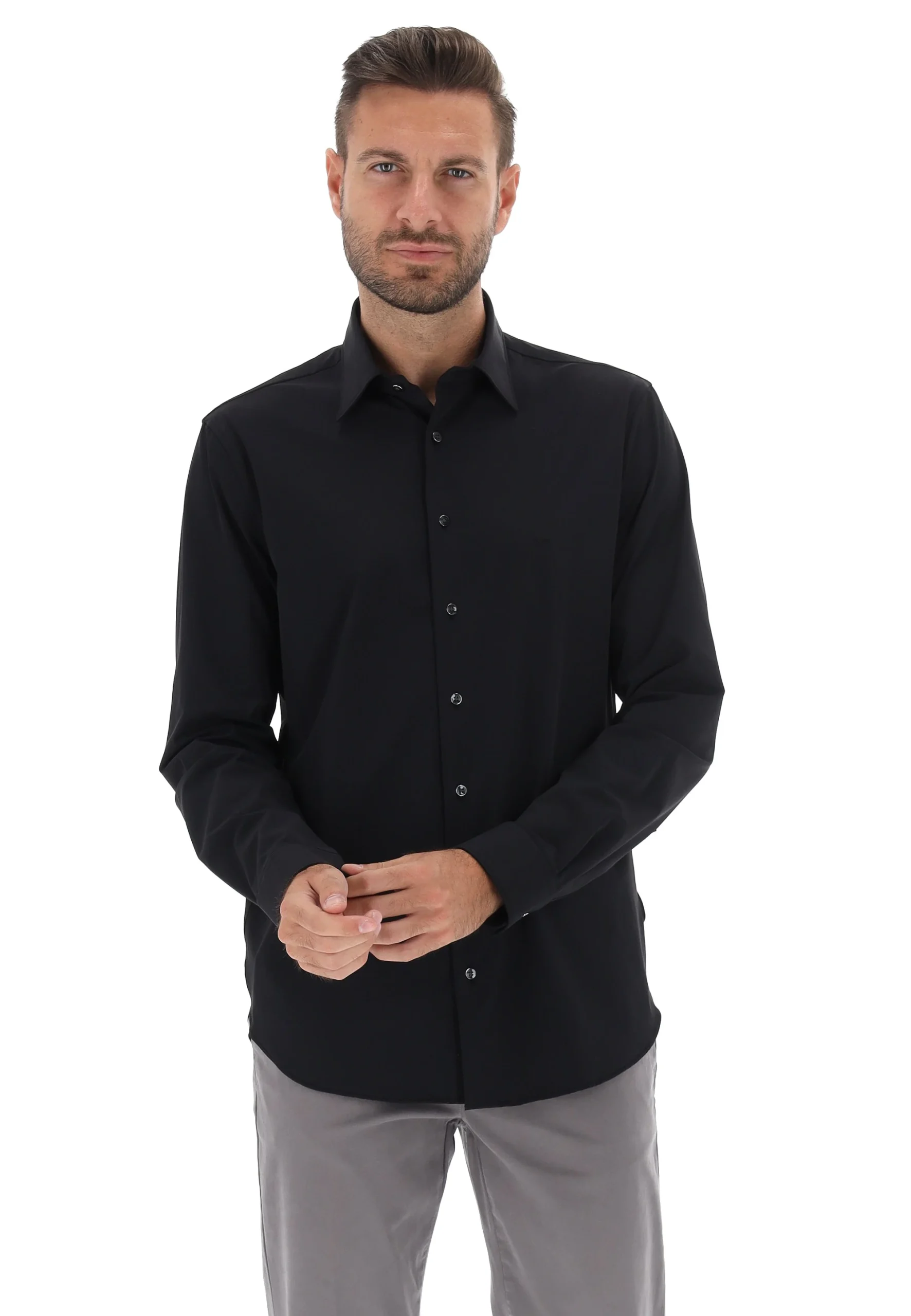 Camicia uomo Michael Kors tinta unita slim fit