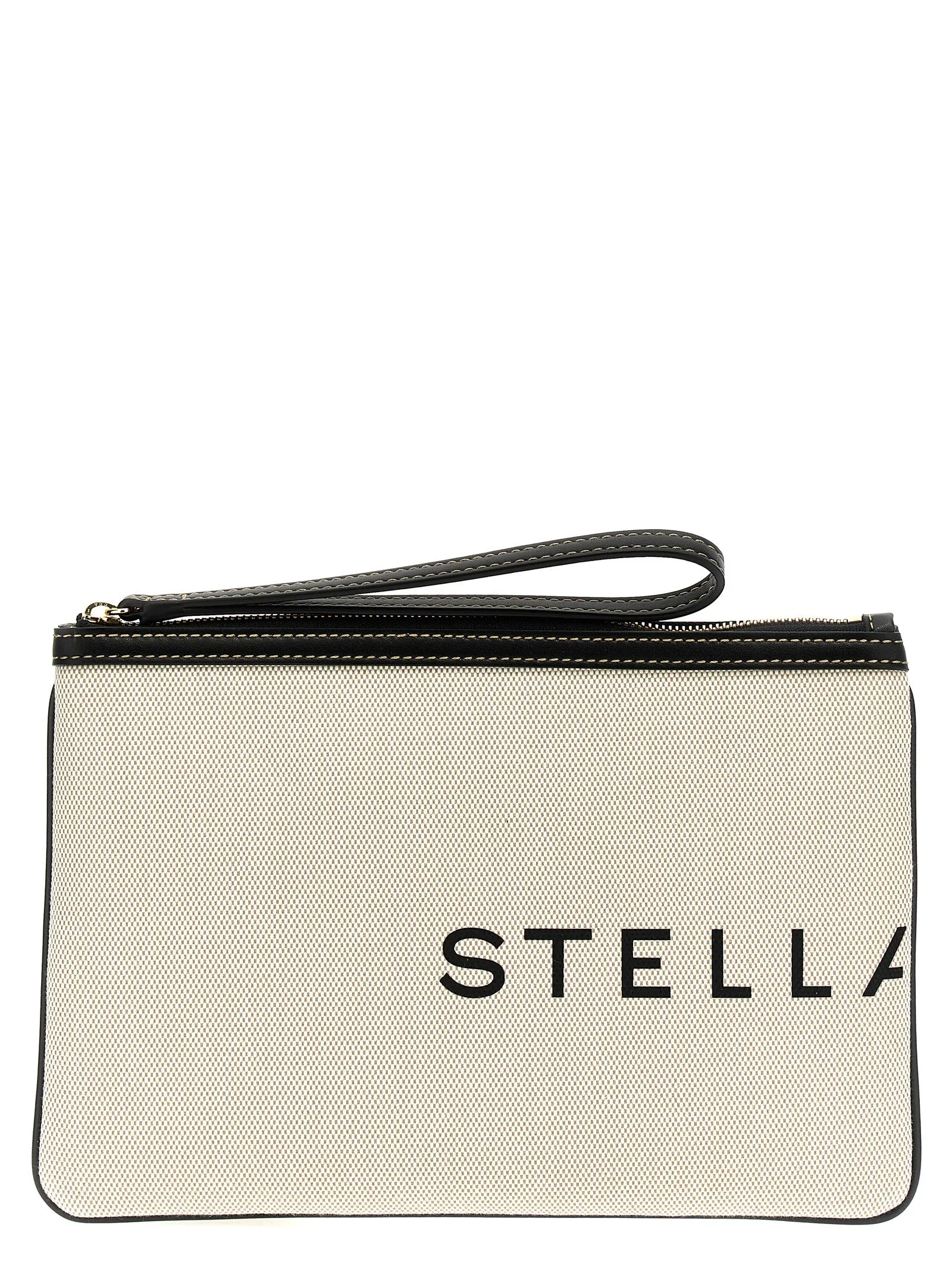 Logo Bag Clutch Beige