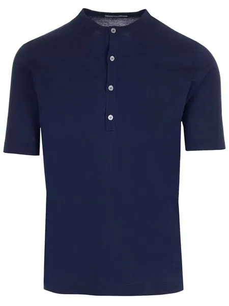 Al Duca D'aosta Uomo Serafino maniche corte blu