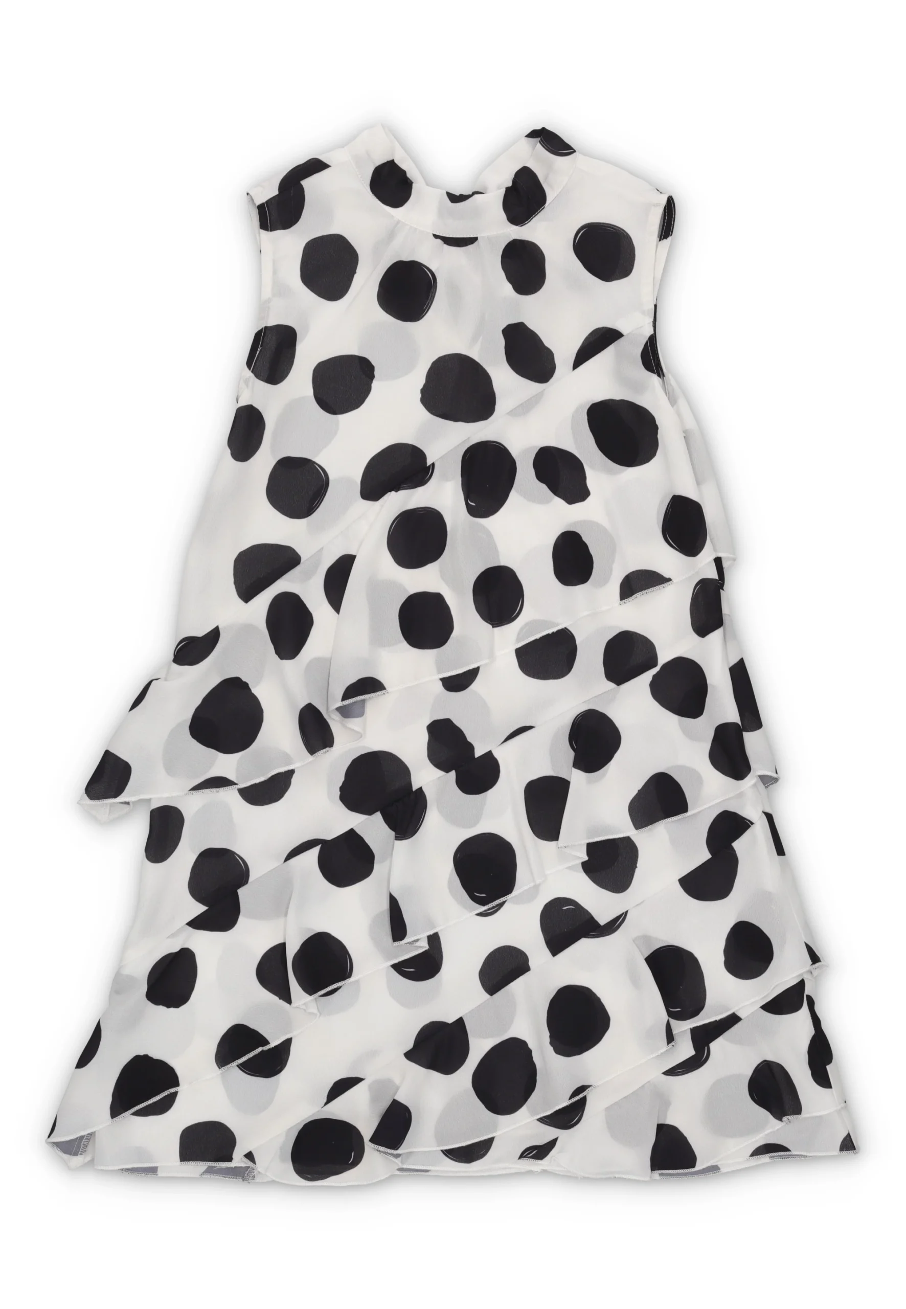 Abito scollo americano con fiocco sul retro in fantasia pois Y-Clù ragazza