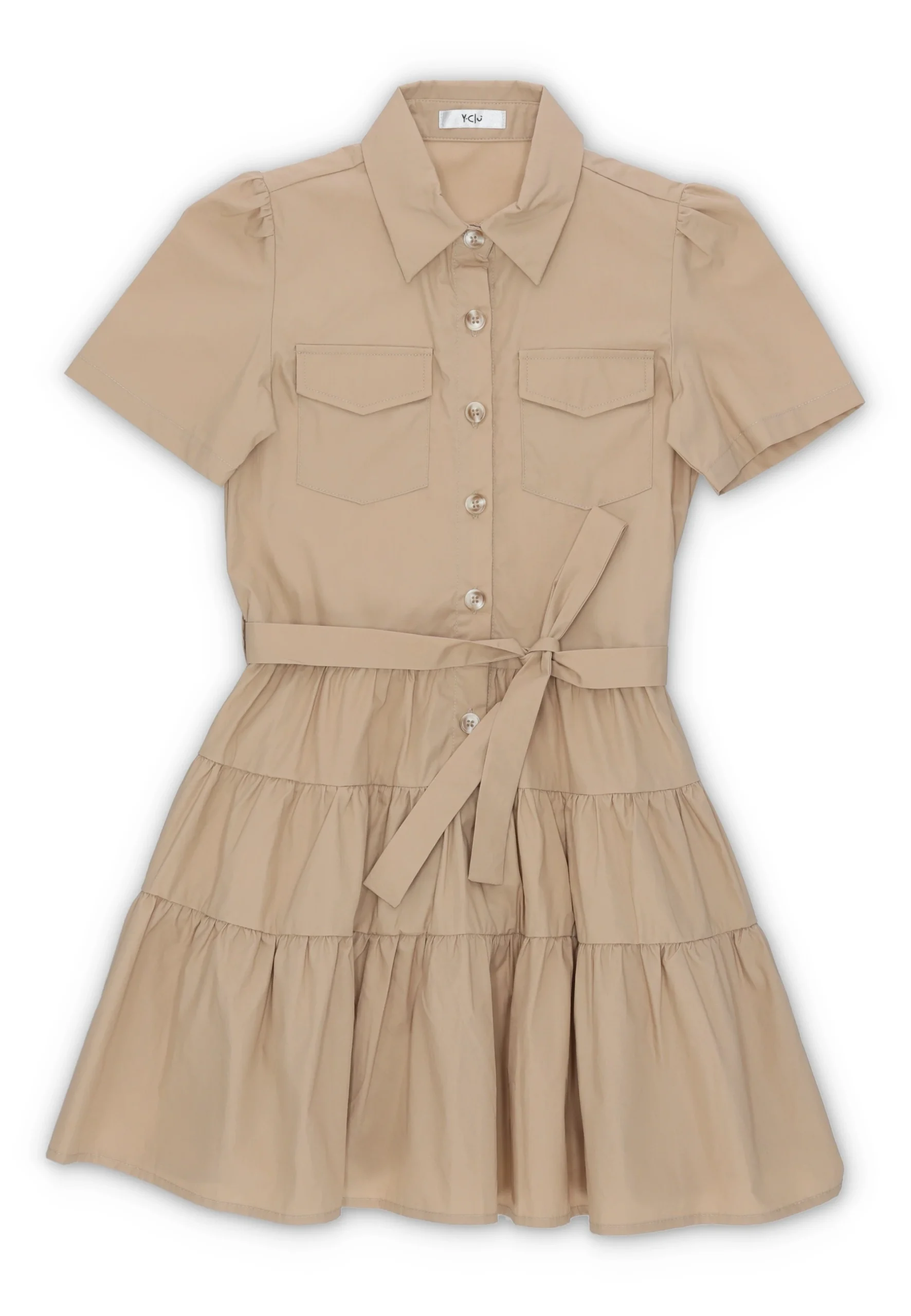 Vestito gonna a balze con fusciacca Y-Clù ragazza