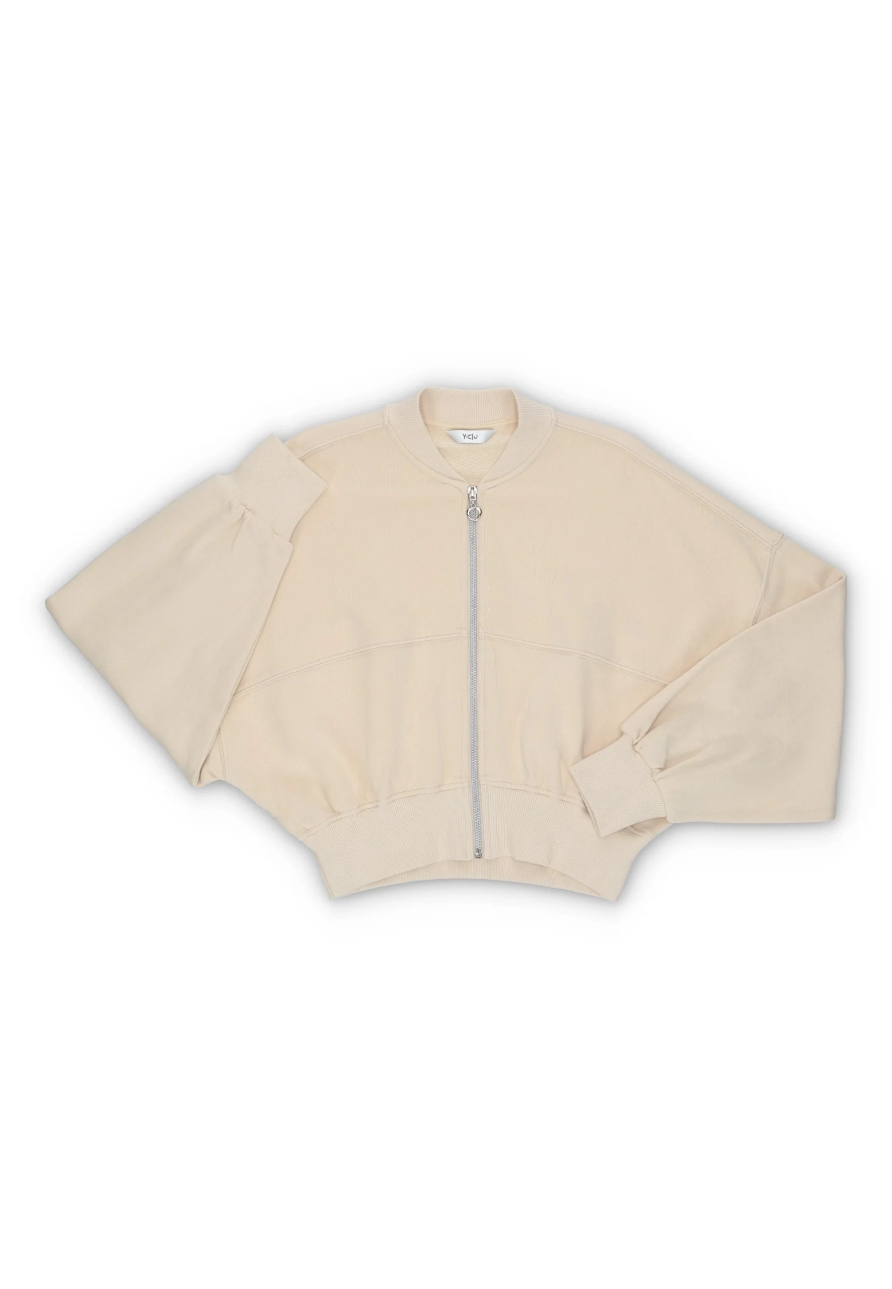 Felpa con cuciture a vista Y-Clù ragazza con zip