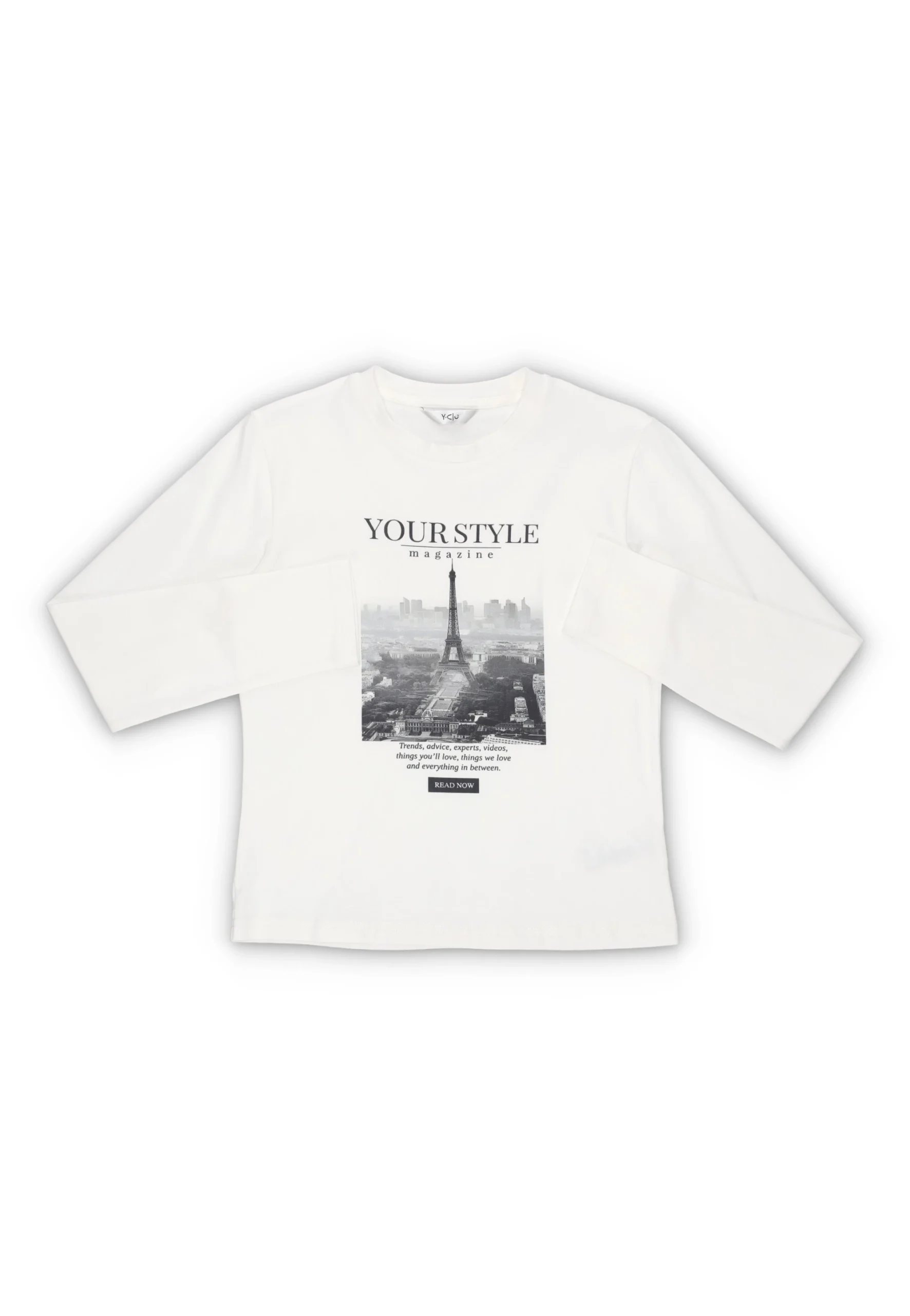 Maglia stampa fotografica Parigi ragazza