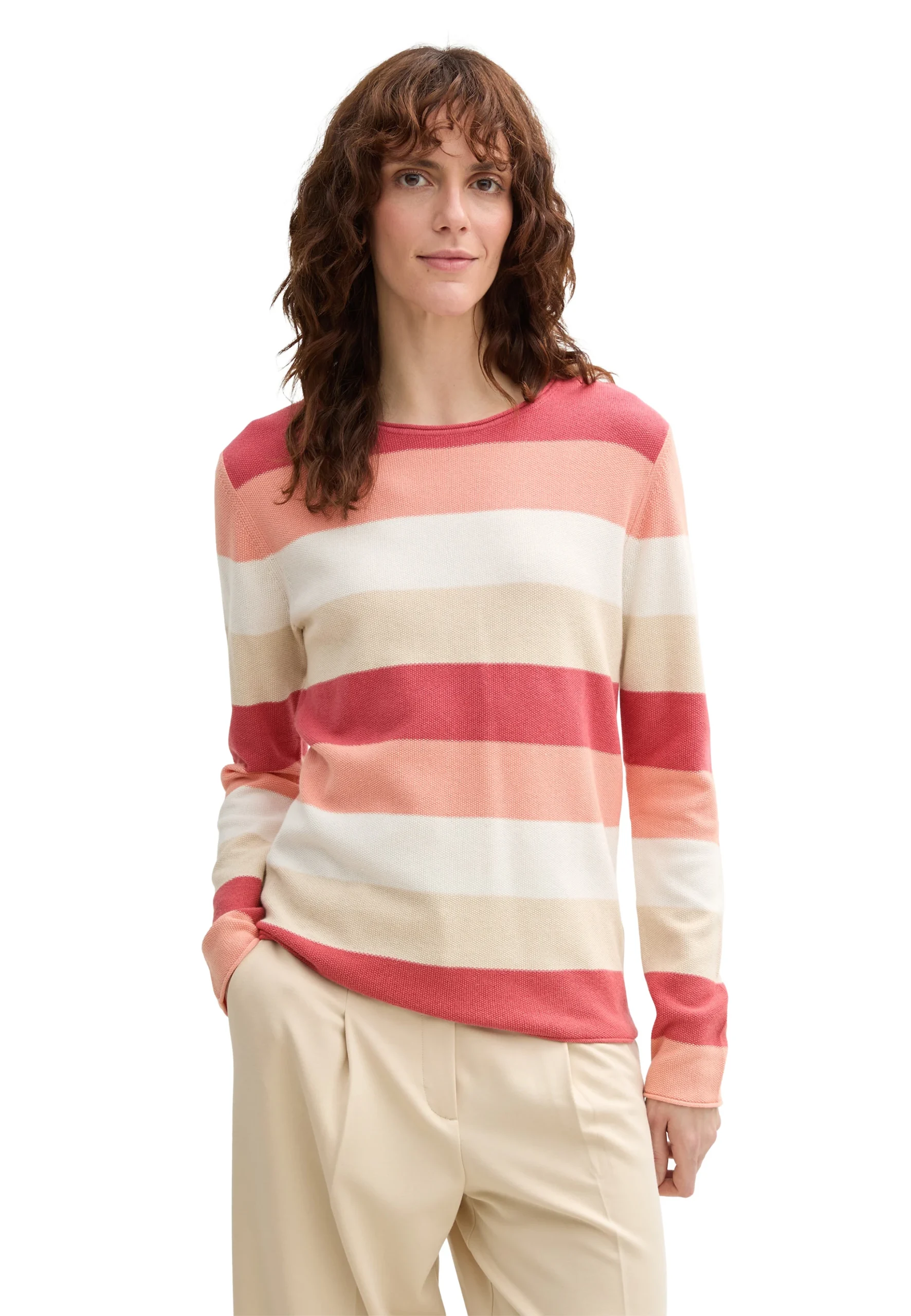 Pullover misto viscosa e cotone Tom Tailor a righe art.1042952