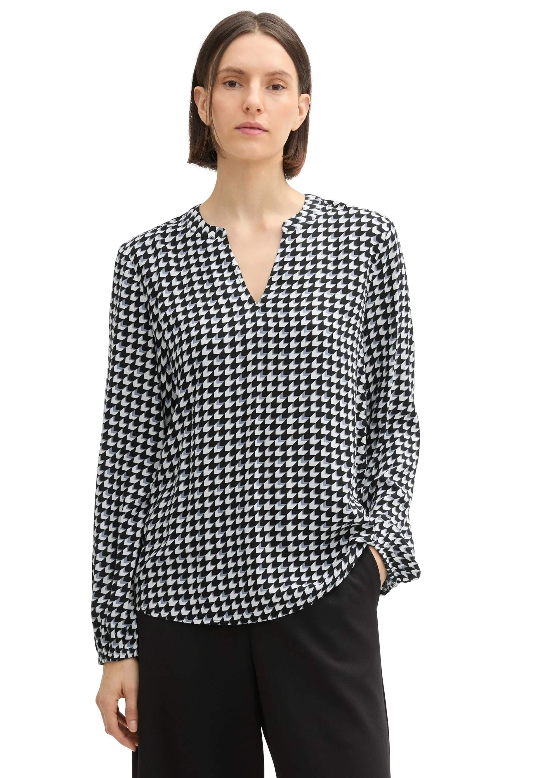Blusa in viscosa fantasia optical Tom Tailor donna