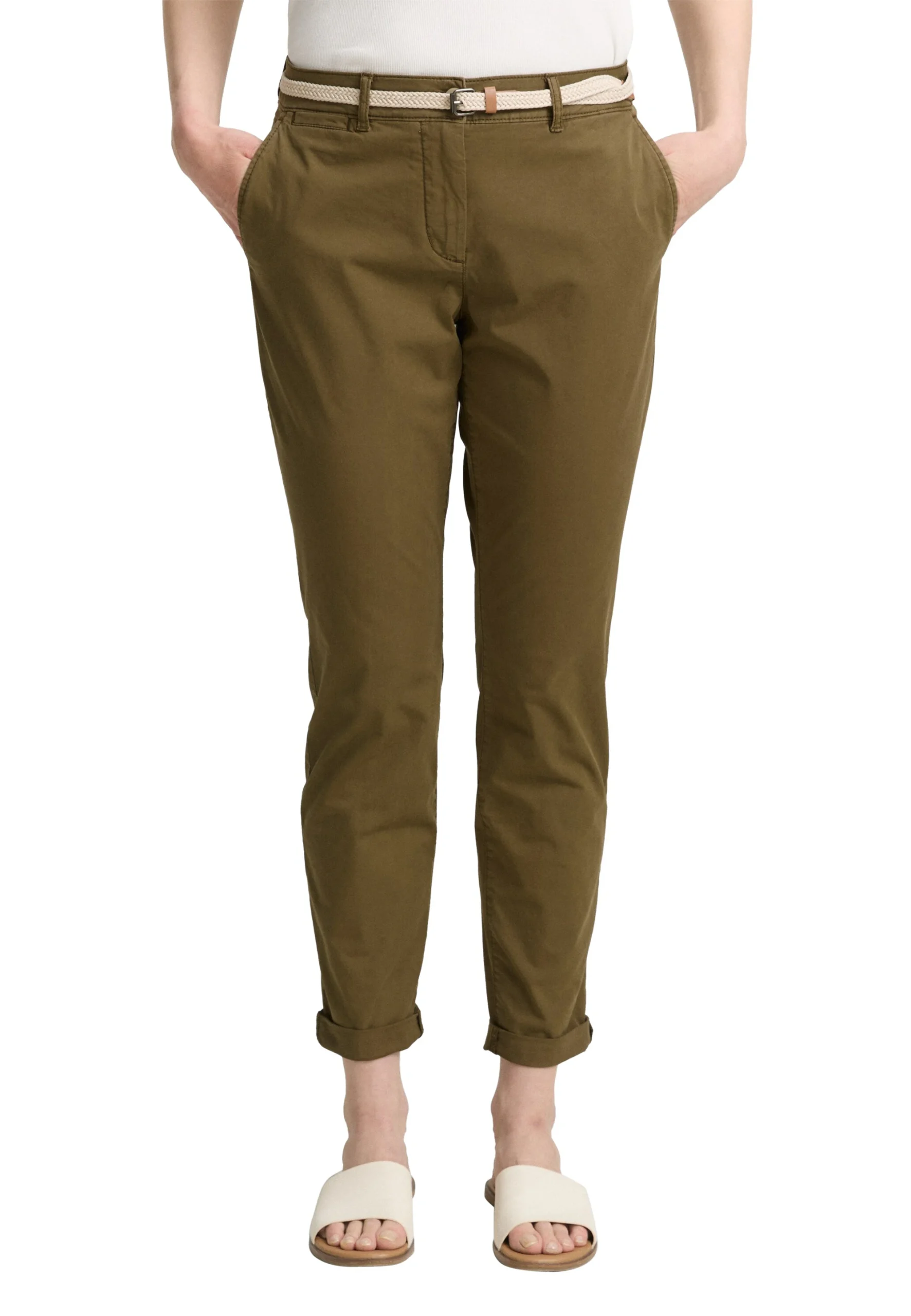 Pantalone chino Tom Tailor donna art.1045433 con cinturina
