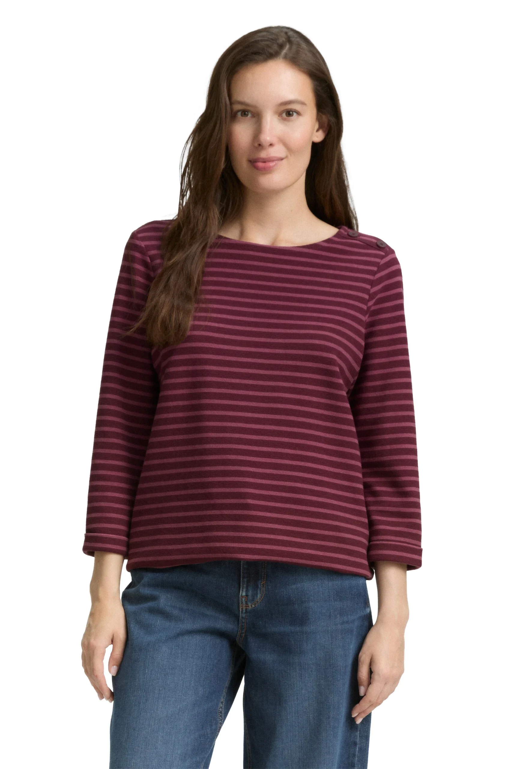 Felpa manica 3/4 con coulisse sul fondo Tom Tailor art.1045536