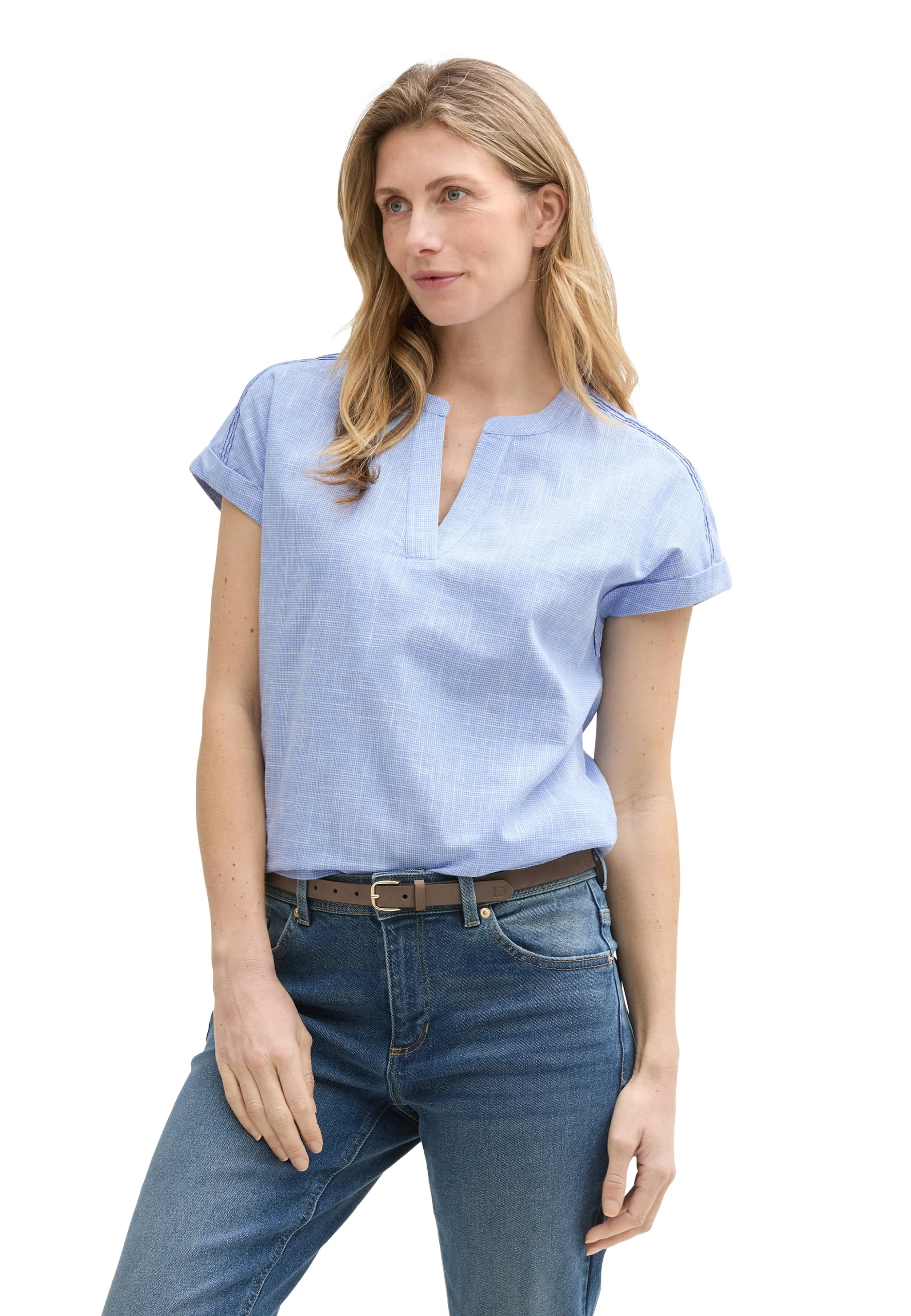 Blusa scollo a V Tom Tailor in microfantasia art.1046189