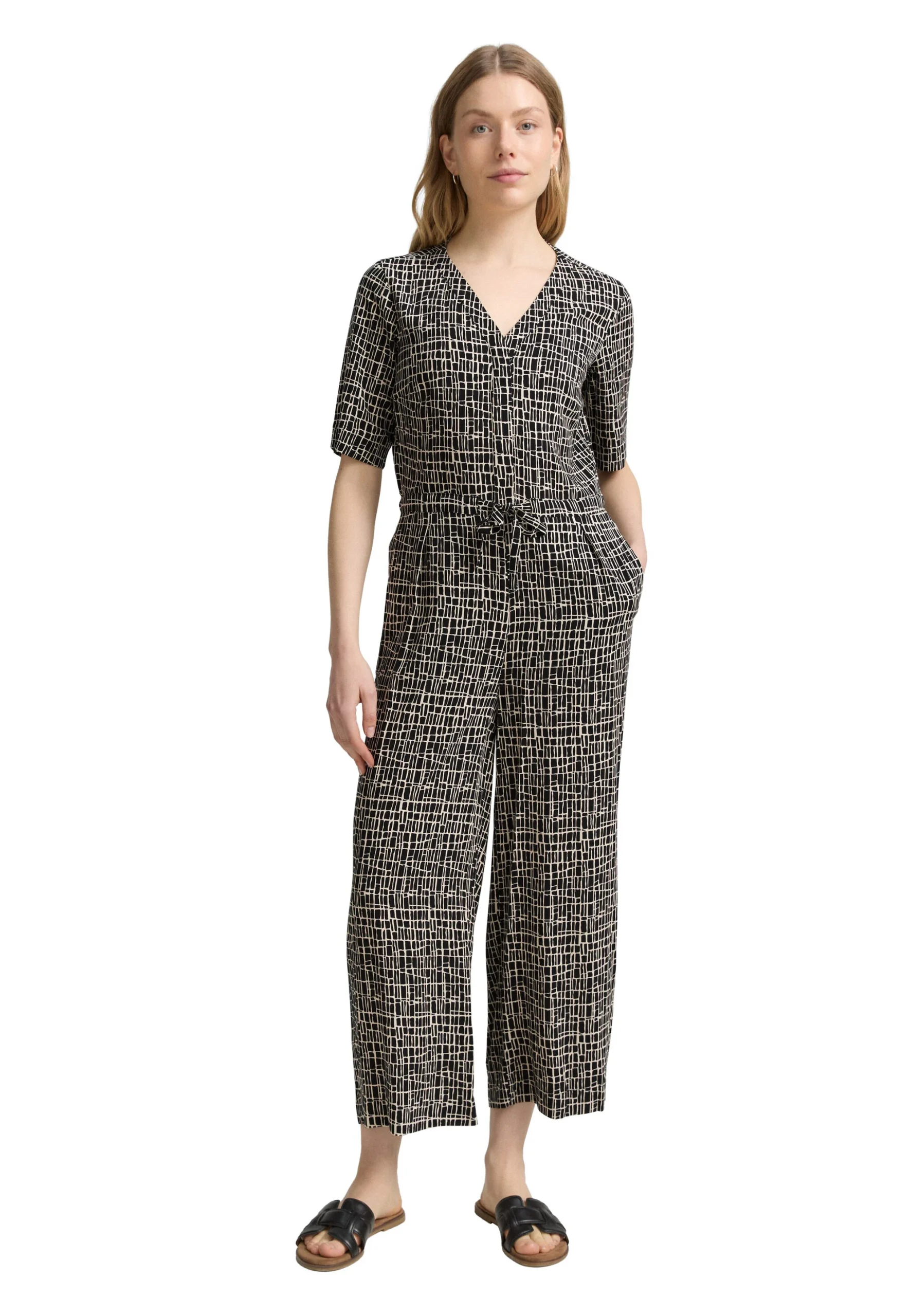 Tuta cropped Tom Tailor con fantasia art.1046425