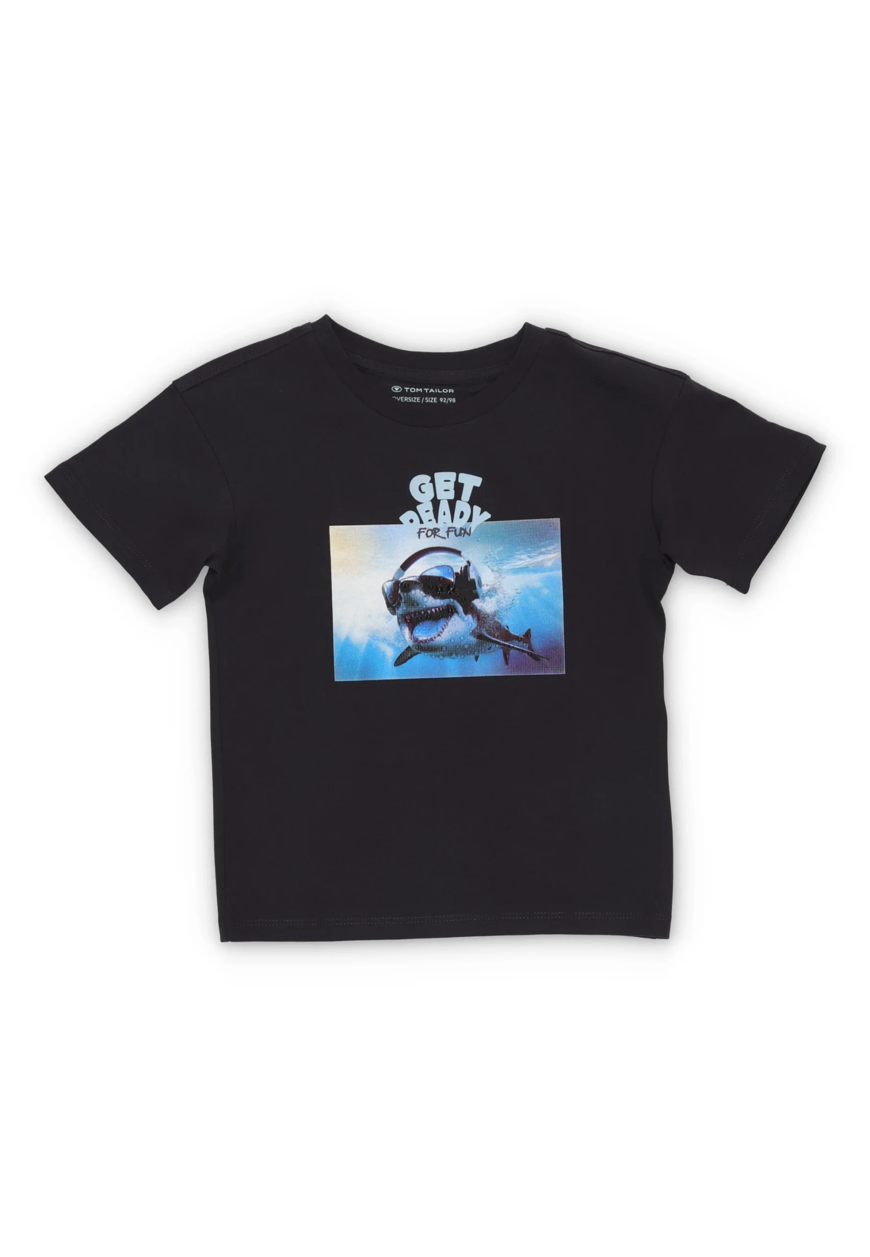 T-shirt Tom Tailor bambino stampa squalo e musica