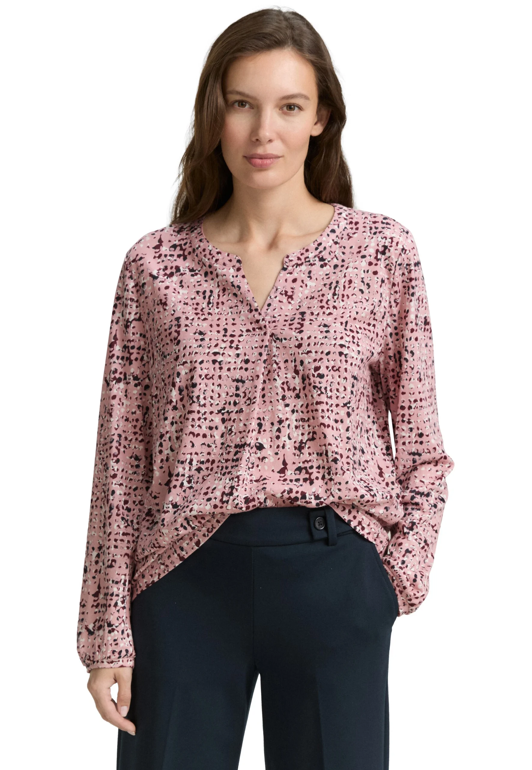 Maglia in misto modal fantasia astratta Tom Tailor