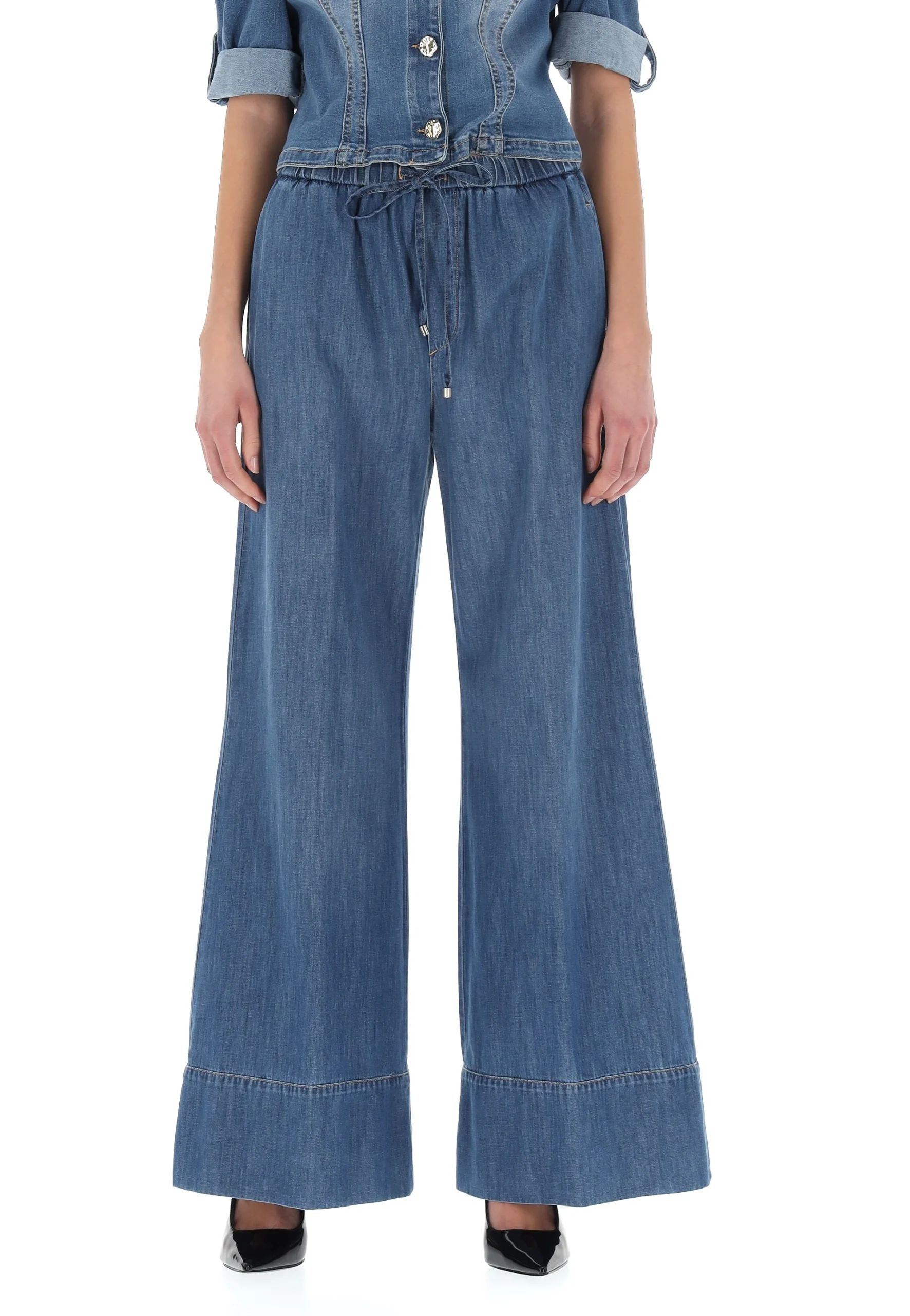 Jeans a palazzo morbidi Kocca con coulisse