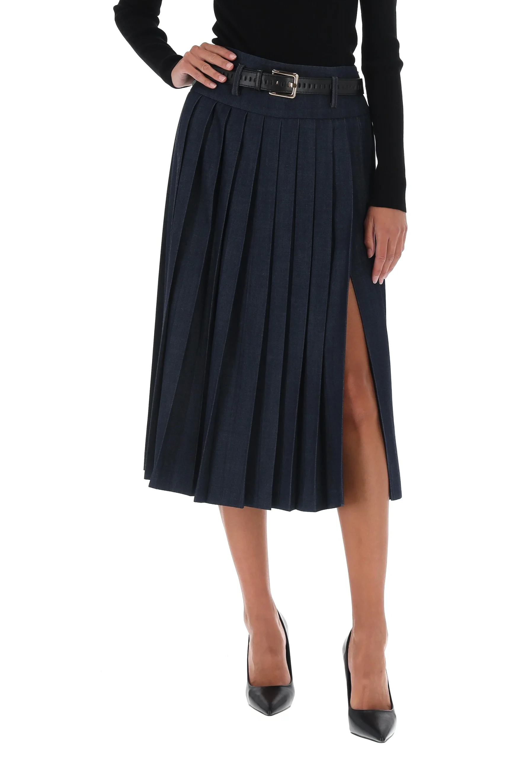 Gonna midi plissettata con cintura Kocca mod. Goswinny