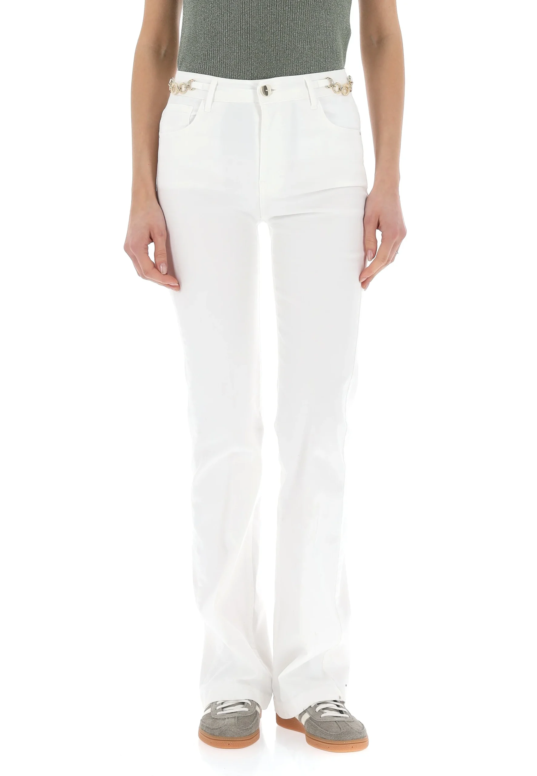 Pantaloni Kocca mod. Nicolas con dettagli metallici dorati