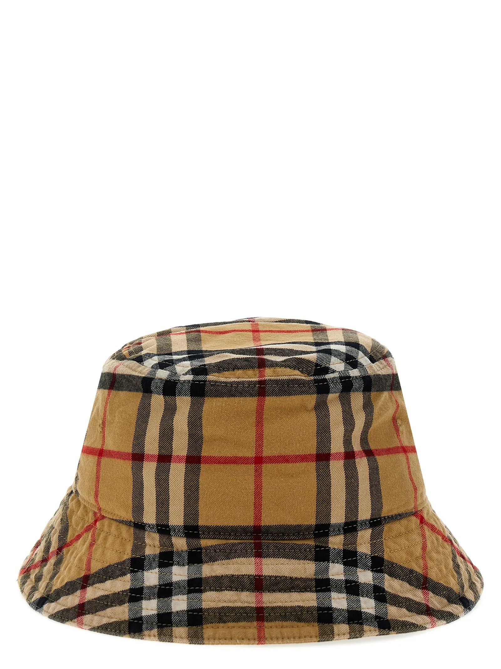 Bucket Hat Check Cappelli Beige
