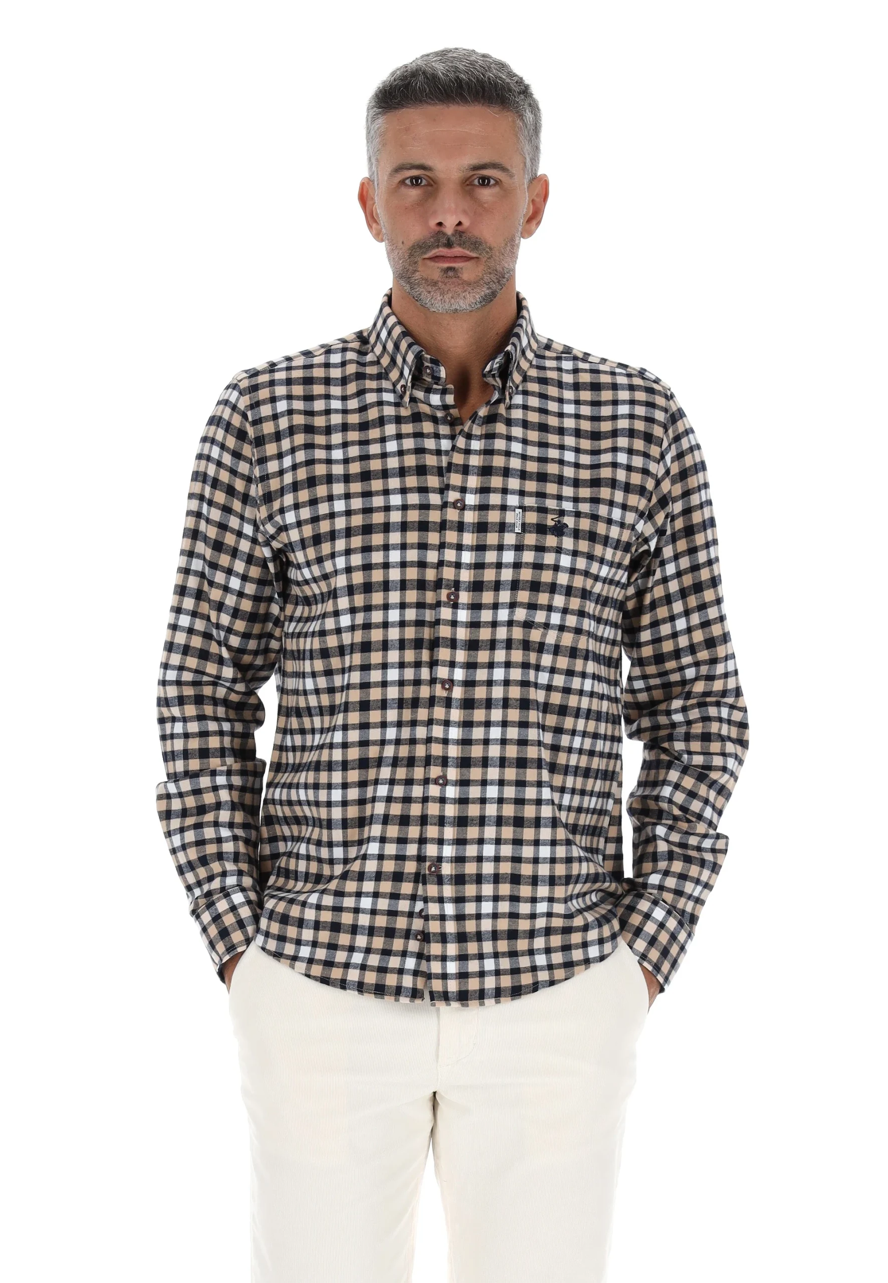 Camicia in caldo cotone quadrettata Beverly Hills Polo Club