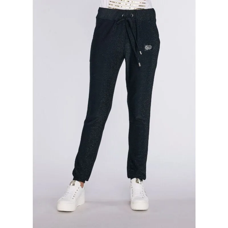 Pantaloni jogging in jersey e lurex