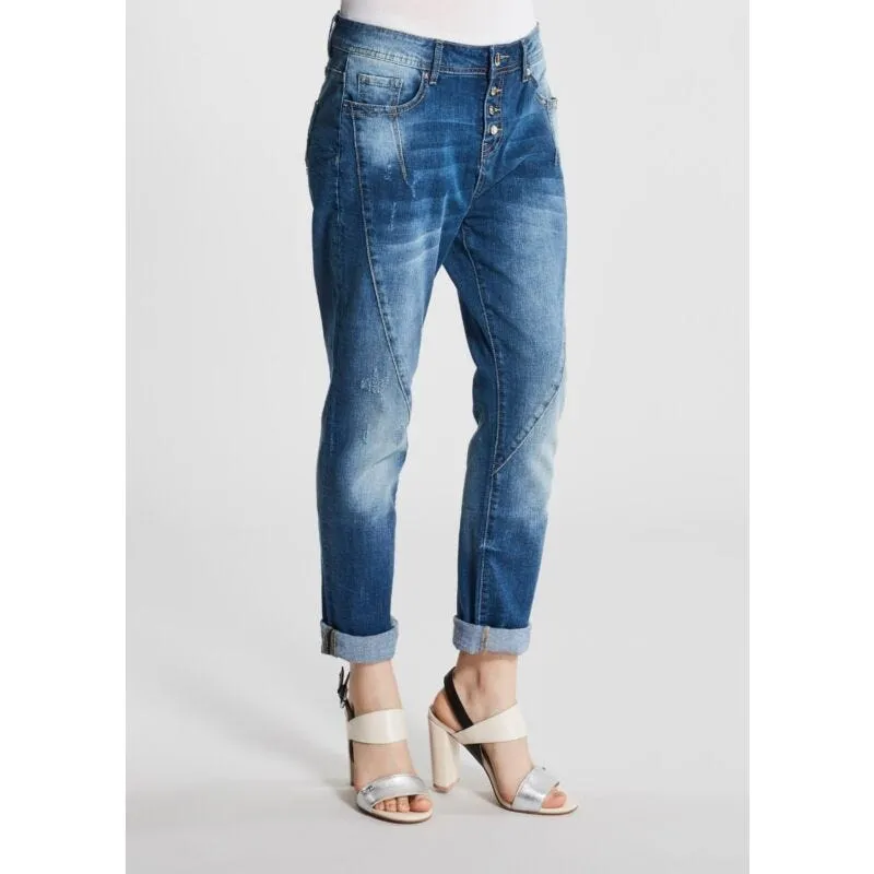 Jeans boyfriend in denim stretch