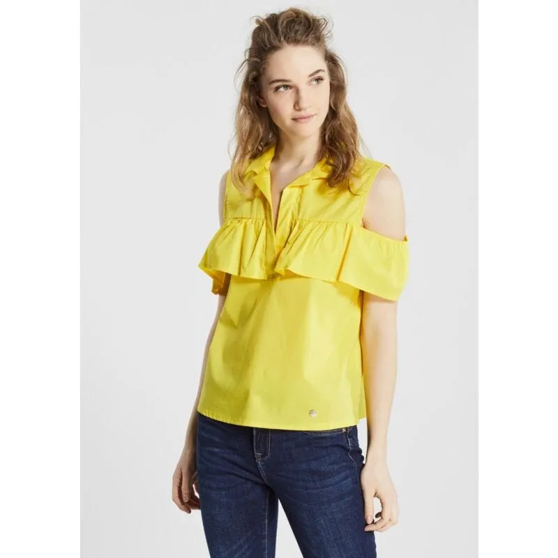 Top in popeline di cotone