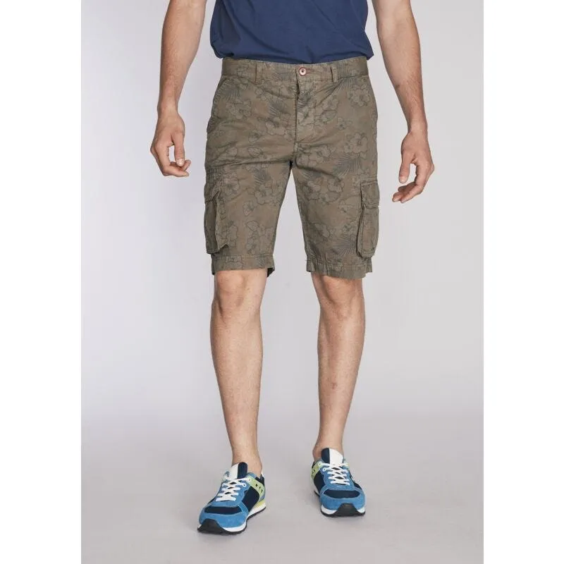 Bermuda cargo con stampa floreale