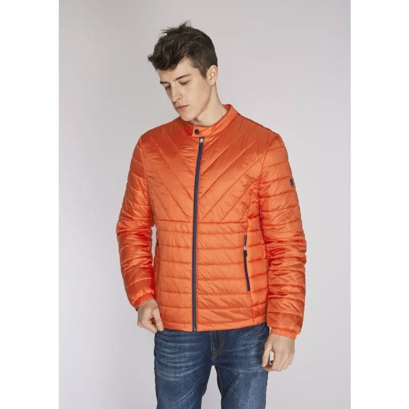 Piumino con interno a contrasto