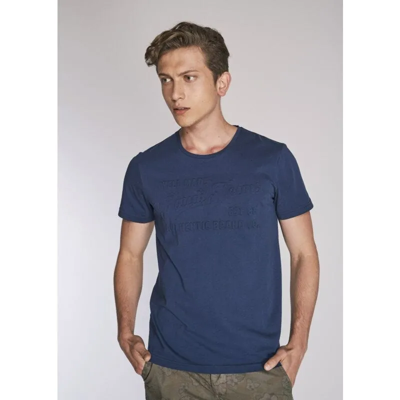 T-shirt in cotone stampa embossed